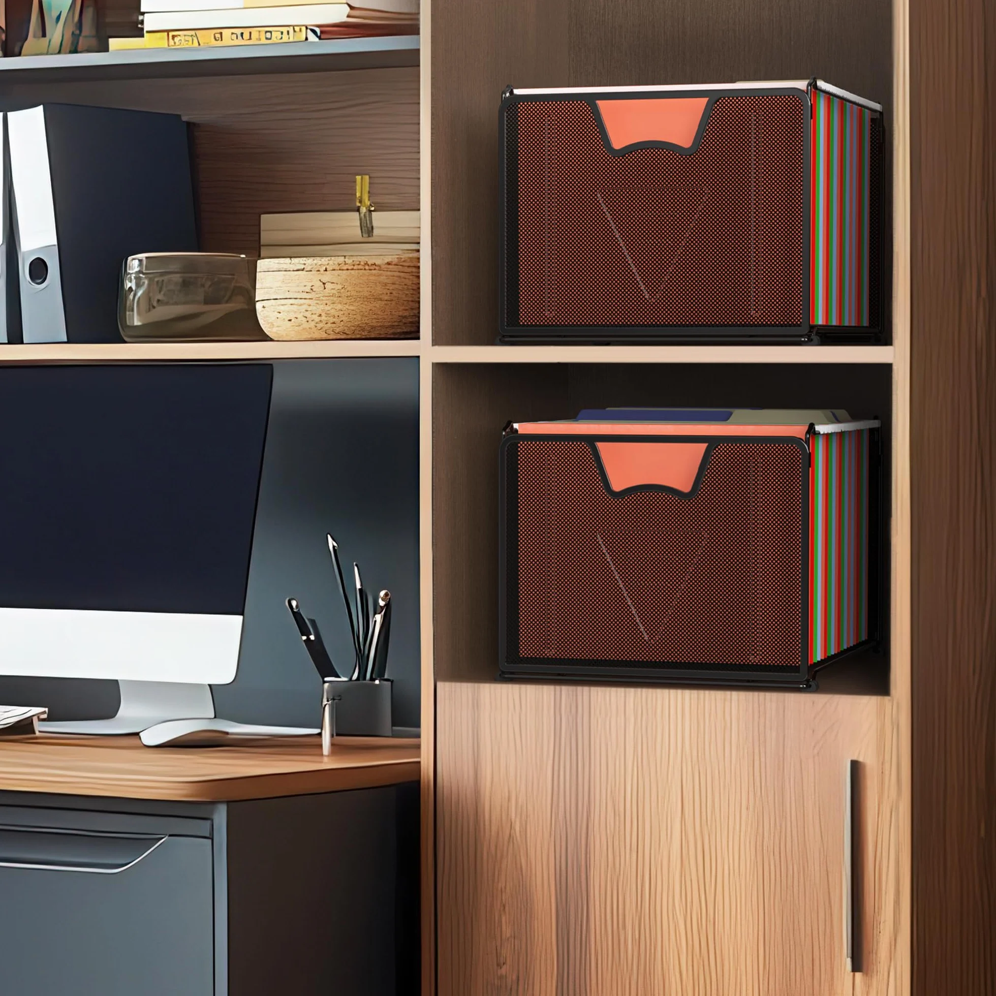 Simple Houseware Wiszący organizer na dokumenty czarny