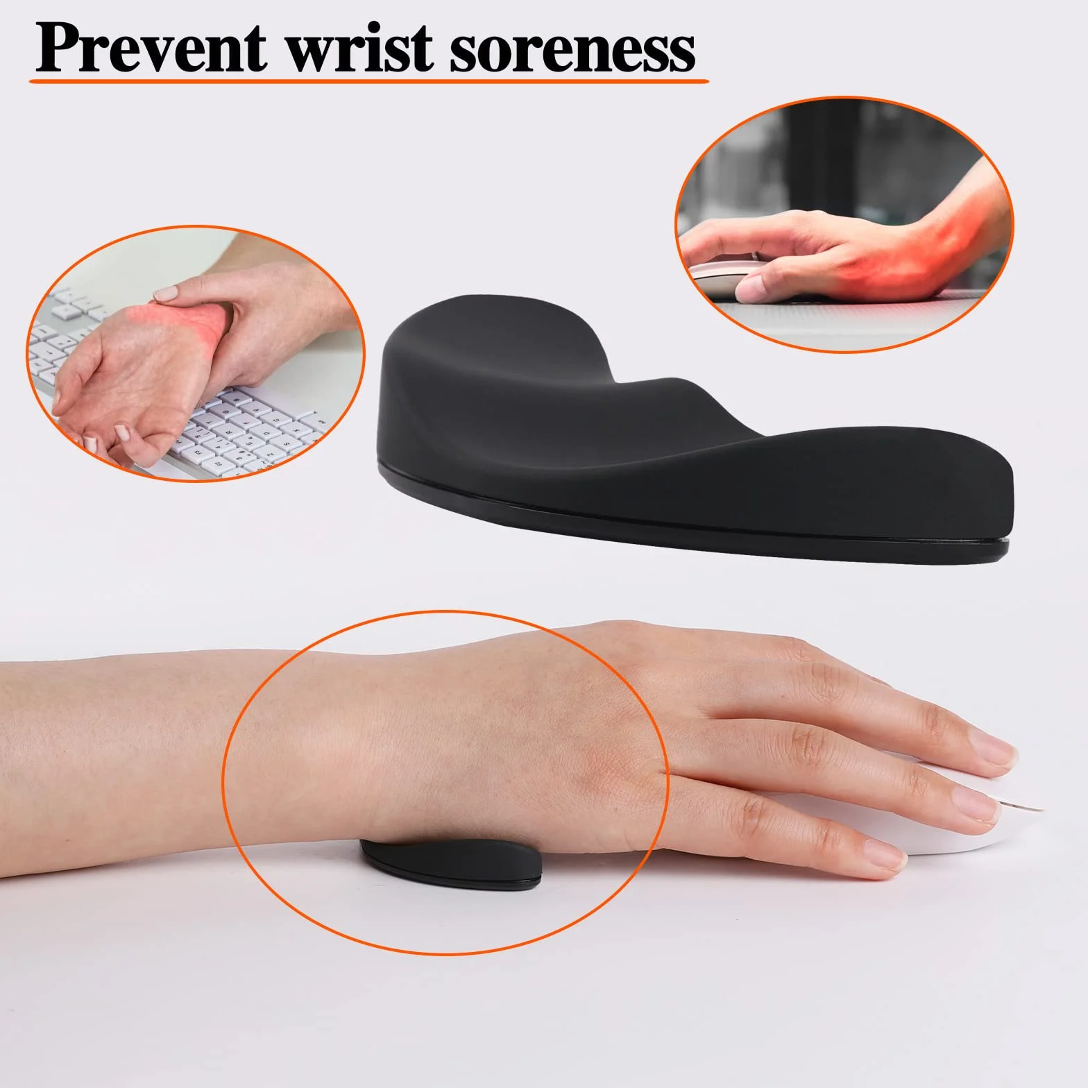 Sliverdew Ergonomiczna podkładka pod mysz z podpórką pod nadgarstek do biura i gier