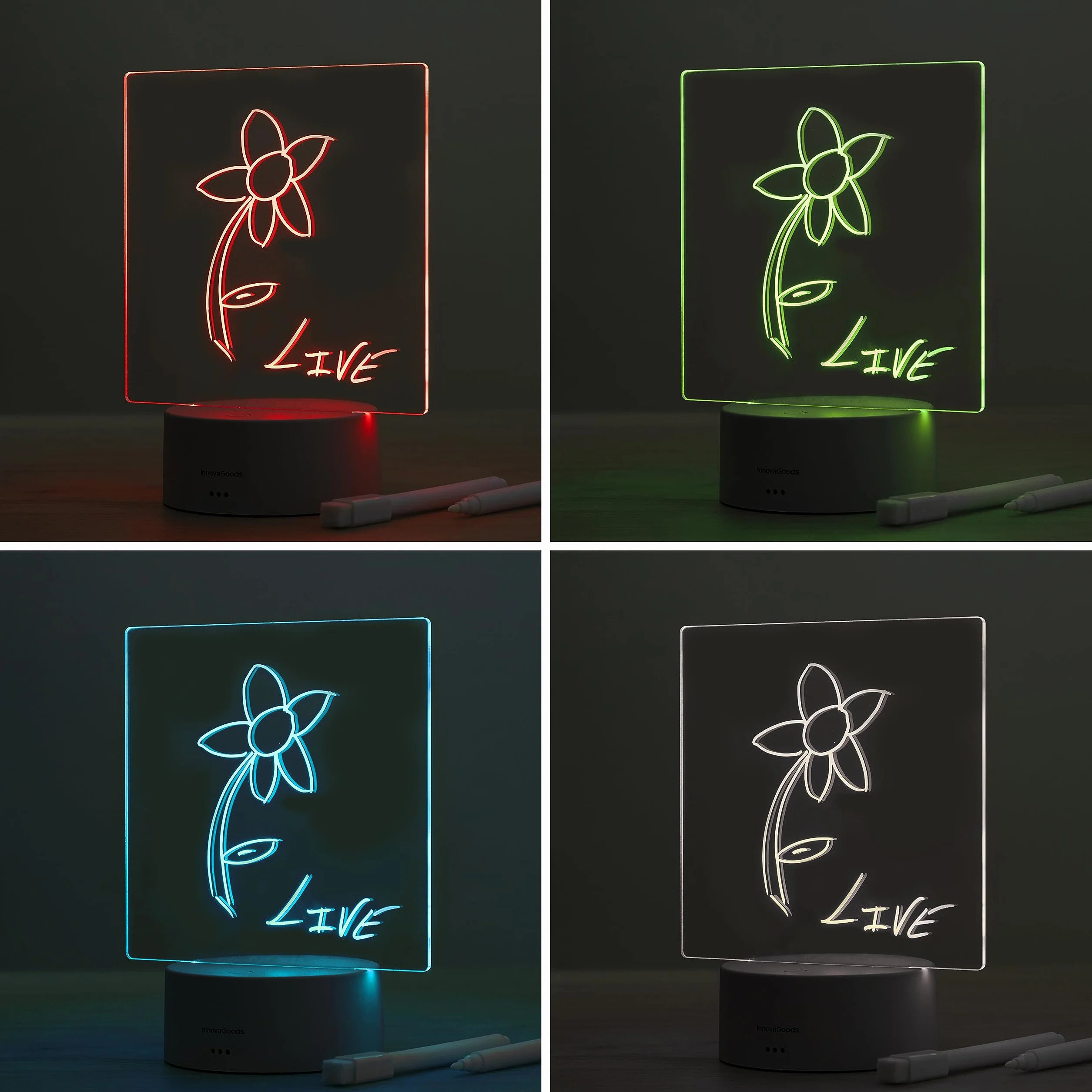 InnovaGoods Lemo Tablica LED na notatki i wiadomości