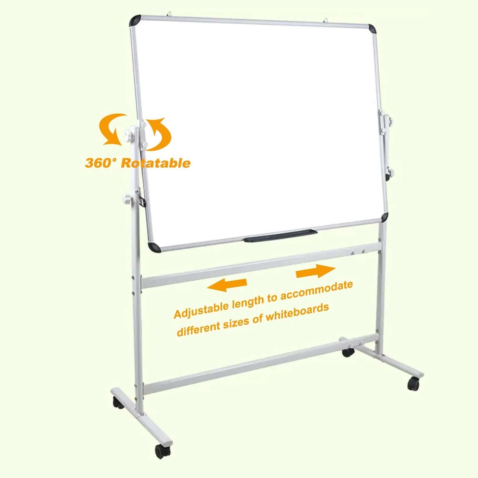 Mobilny regulowany metalowy stojak na tablicę 90 x 120 cm, sztaluga suchościeralna