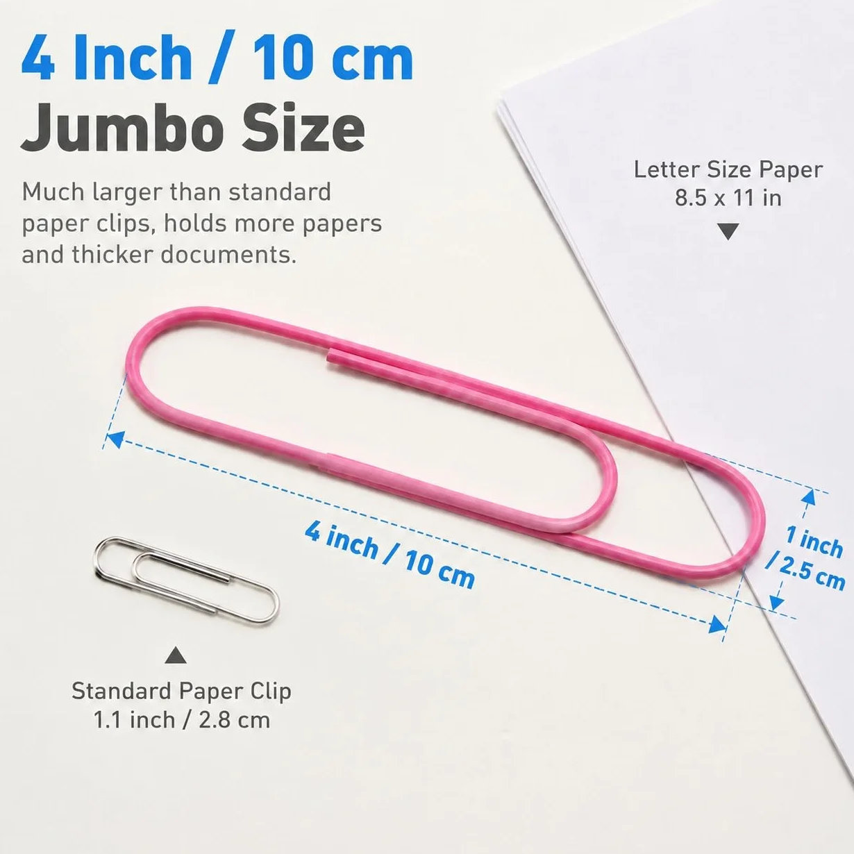 Super duże spinacze do papieru powlekane winylem, Coideal 30 sztuk, 10 cm, różne kolory, duży uchwyt na klips do papieru, artykuły biurowe, 100 mm