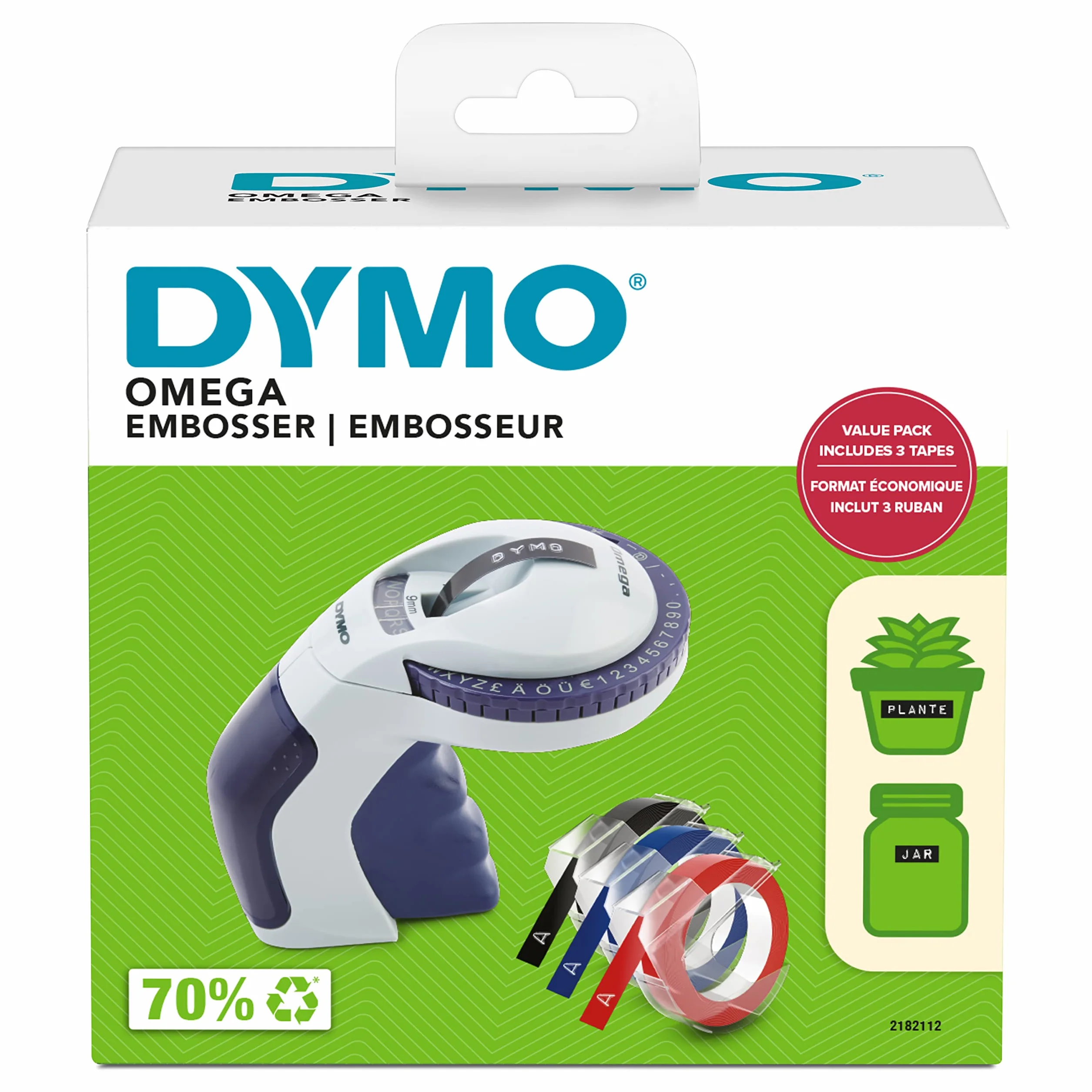 Dymo Omega Drukarka Etykiet, Wielokolorowy, 6 x 21 x 7,8 cm