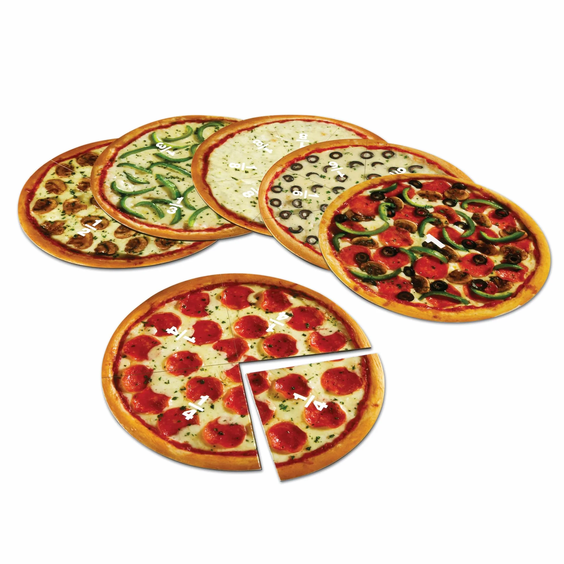 Learning Resources Magnesyczny Pizze Frakcjas 6-Kawałek Zestaw
