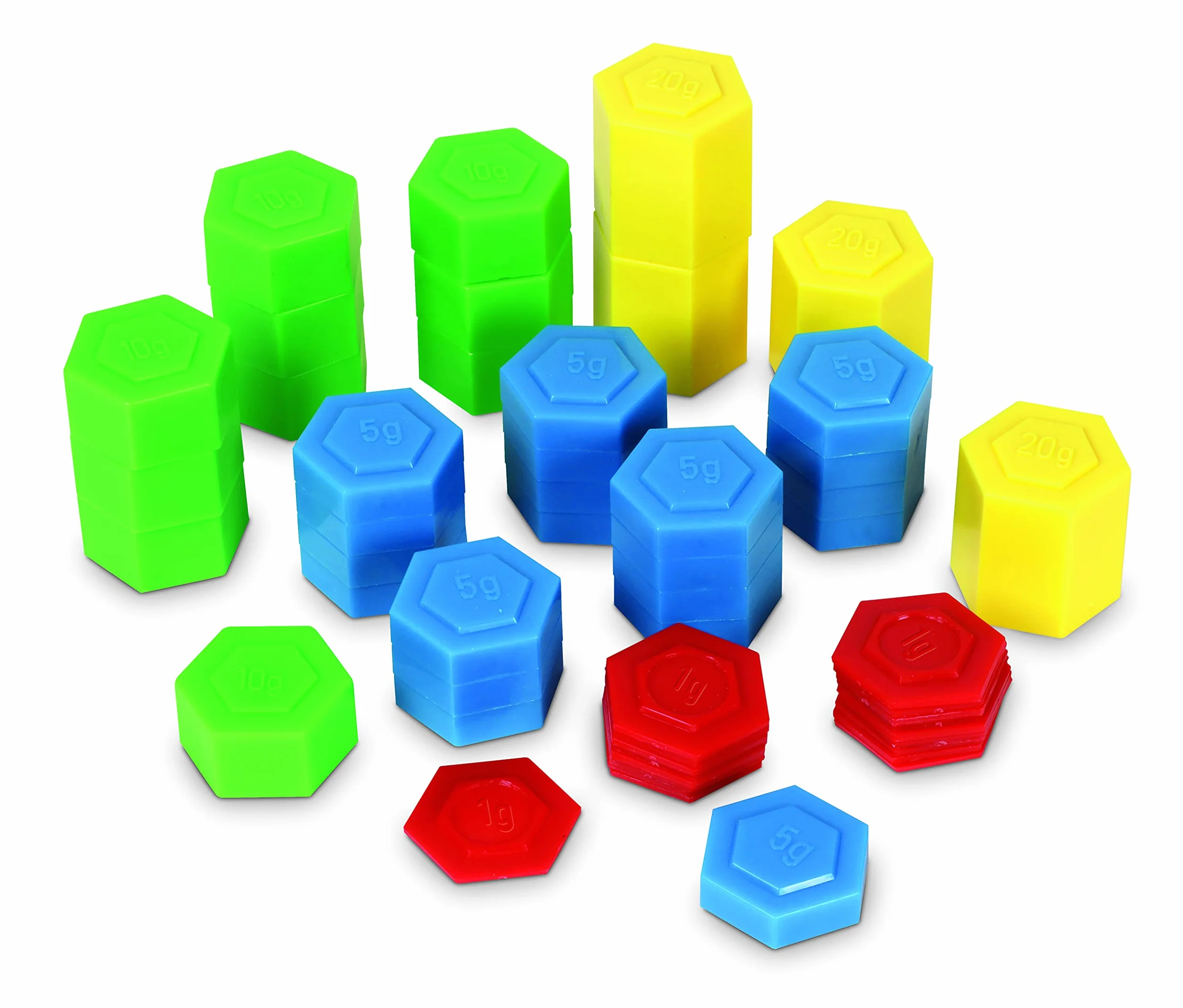 Learning Resources Hexagon Wagi Metryczny Waga 54-Kawałek Zestaw