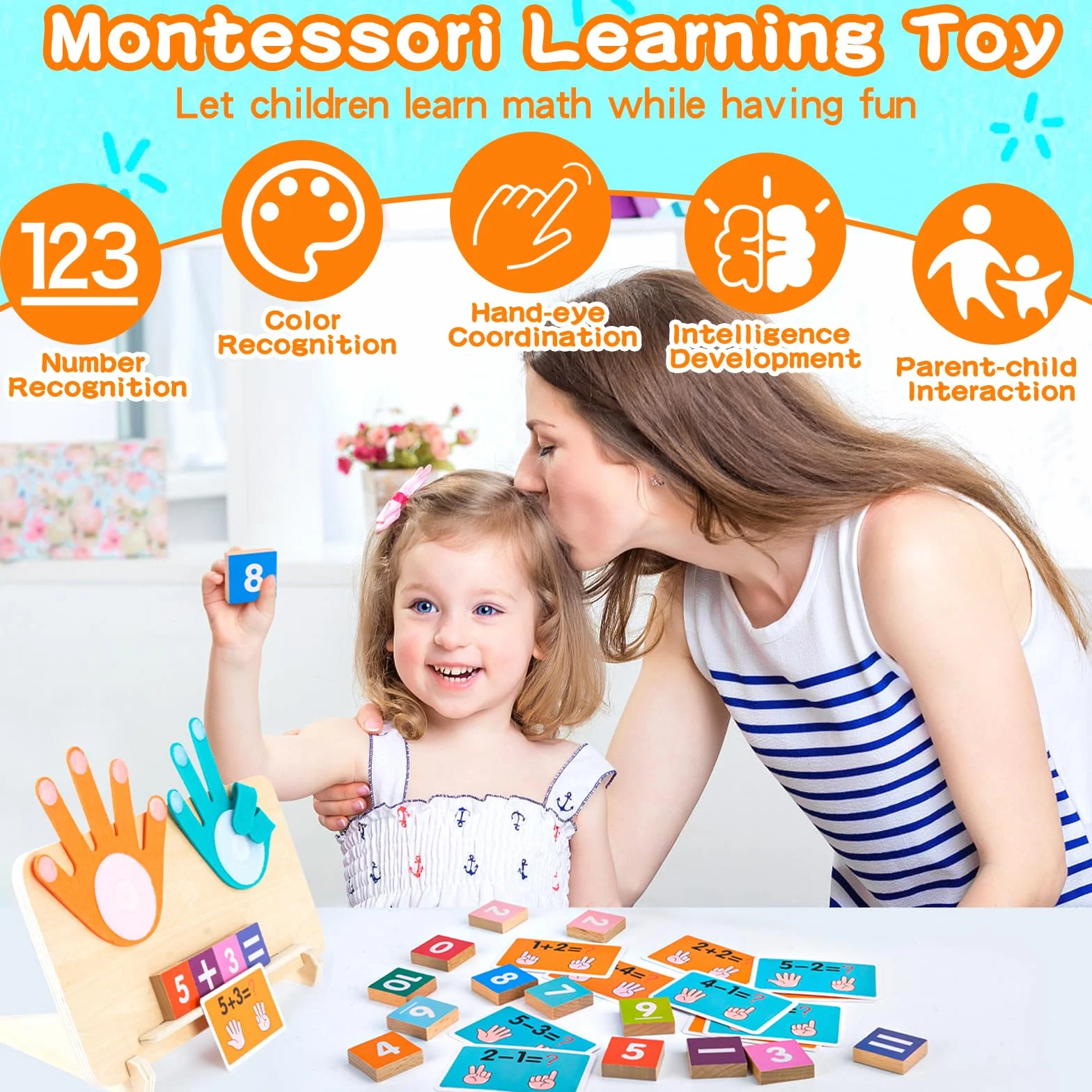 Montessori zabawka matematyczna, drewniane gry edukacyjne dla dzieci 3, 4, 5, 6, 7 lat, zabawka edukacyjna dla dzieci, zabawka Montessori, prezent dla chłopca, dziewczynki