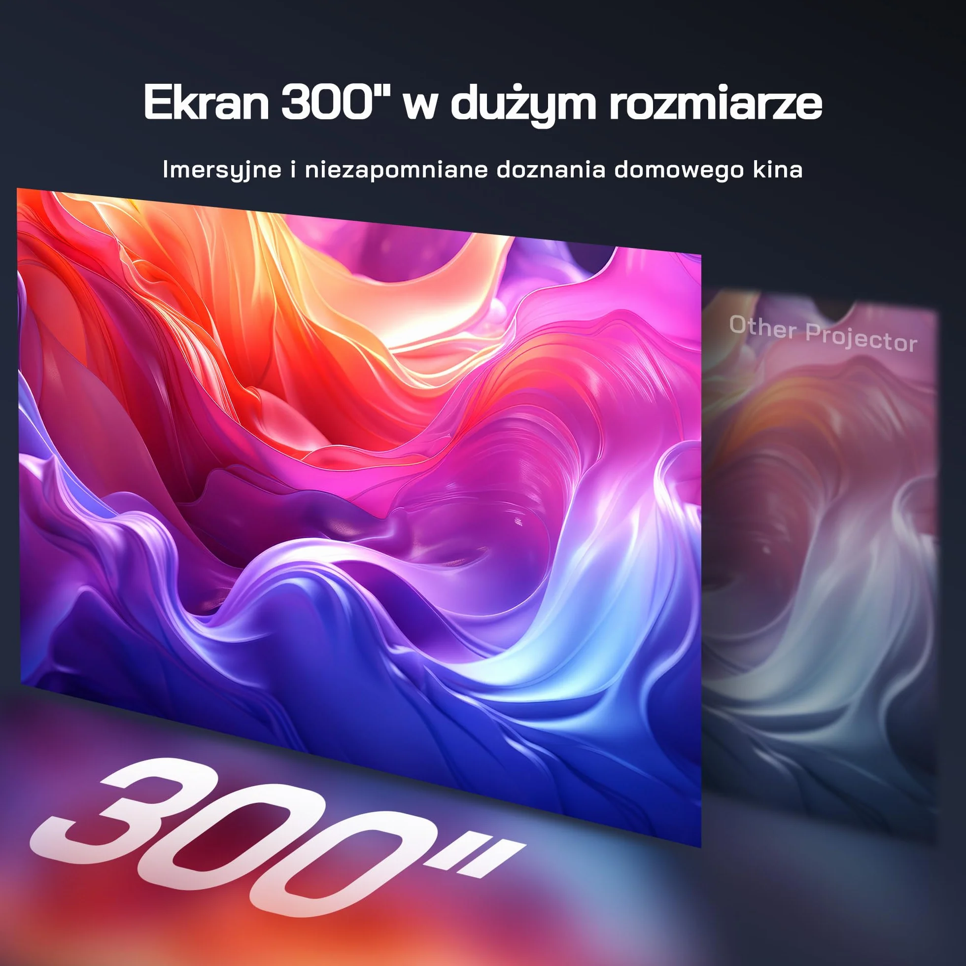 WOLFANG 28000 Lumenów 4K Mini Projektor【Oficjalny Netflix & Autofokus/Korekcja Trapezu】, Przenośny Projektor 5G WiFi z Bluetooth 5.2, Projektor Kina Domowego ze Stojakiem 180° do Ekranu 300''