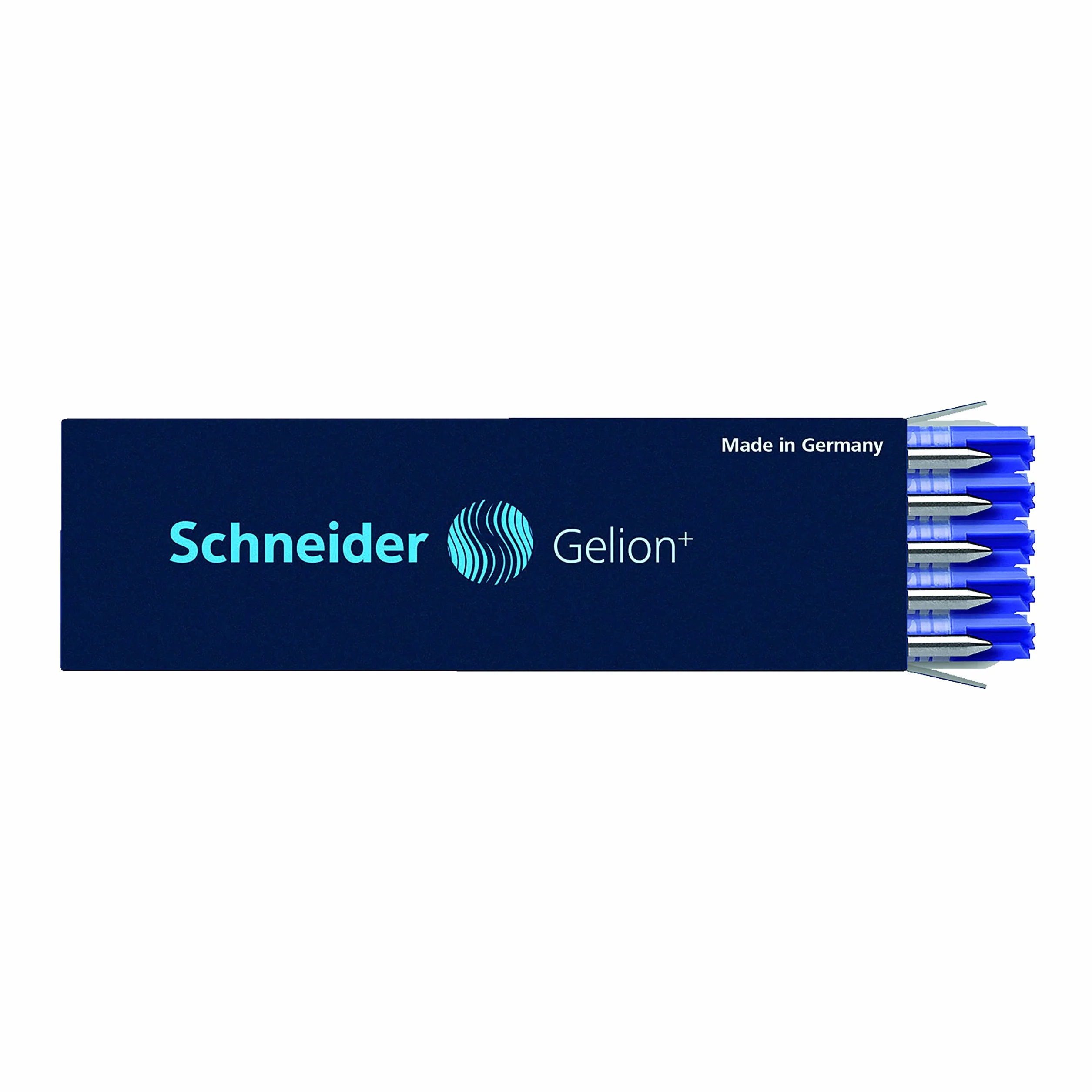 Schneider 103903 Gelion Plus wkład żelowy (wkład o dużej pojemności w formacie G2), opakowanie 10 sztuk, niebieski