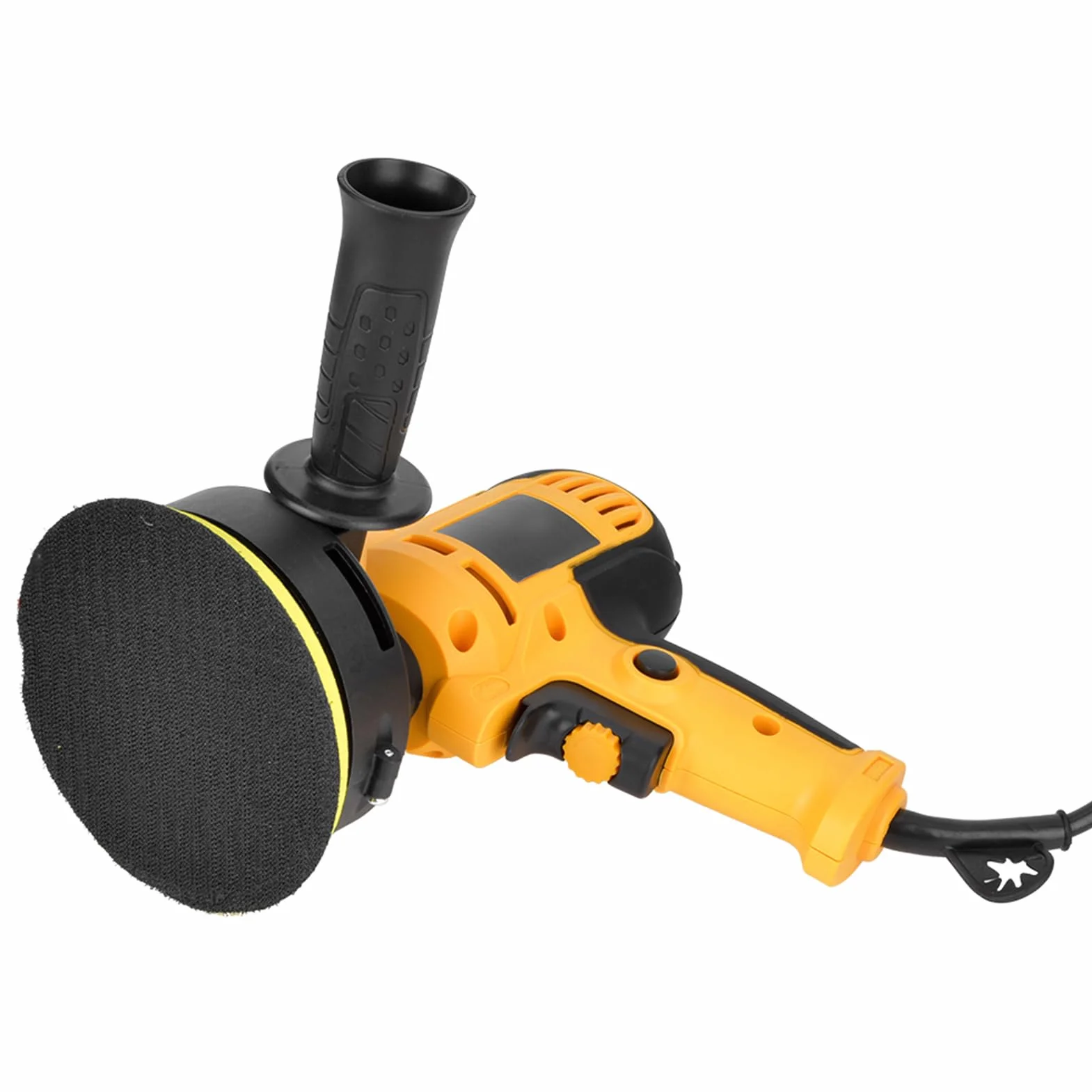 Mimośrodowa maszyna do polerowania 700 W, 220 V, z dodatkowym uchwytem, do polerowania samochodu i płytek gospodarstwa domowego, wtyczka EU, prędkość 600-3700 obr./min, łącznie z tarczą polerską