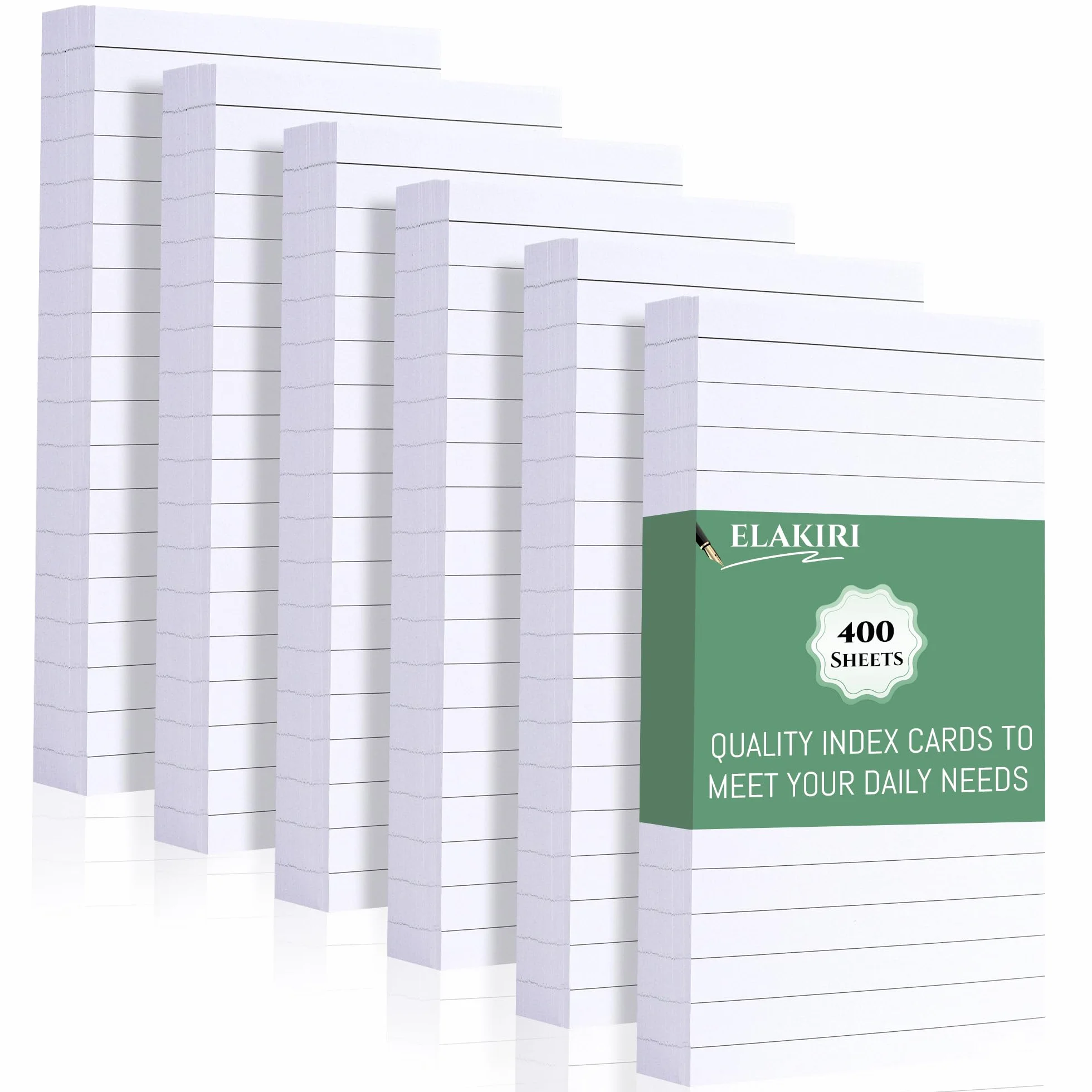 Karty indeksowe A6 w linie 150g/m² 10,5x14,8cm biale do nauki angielskiego