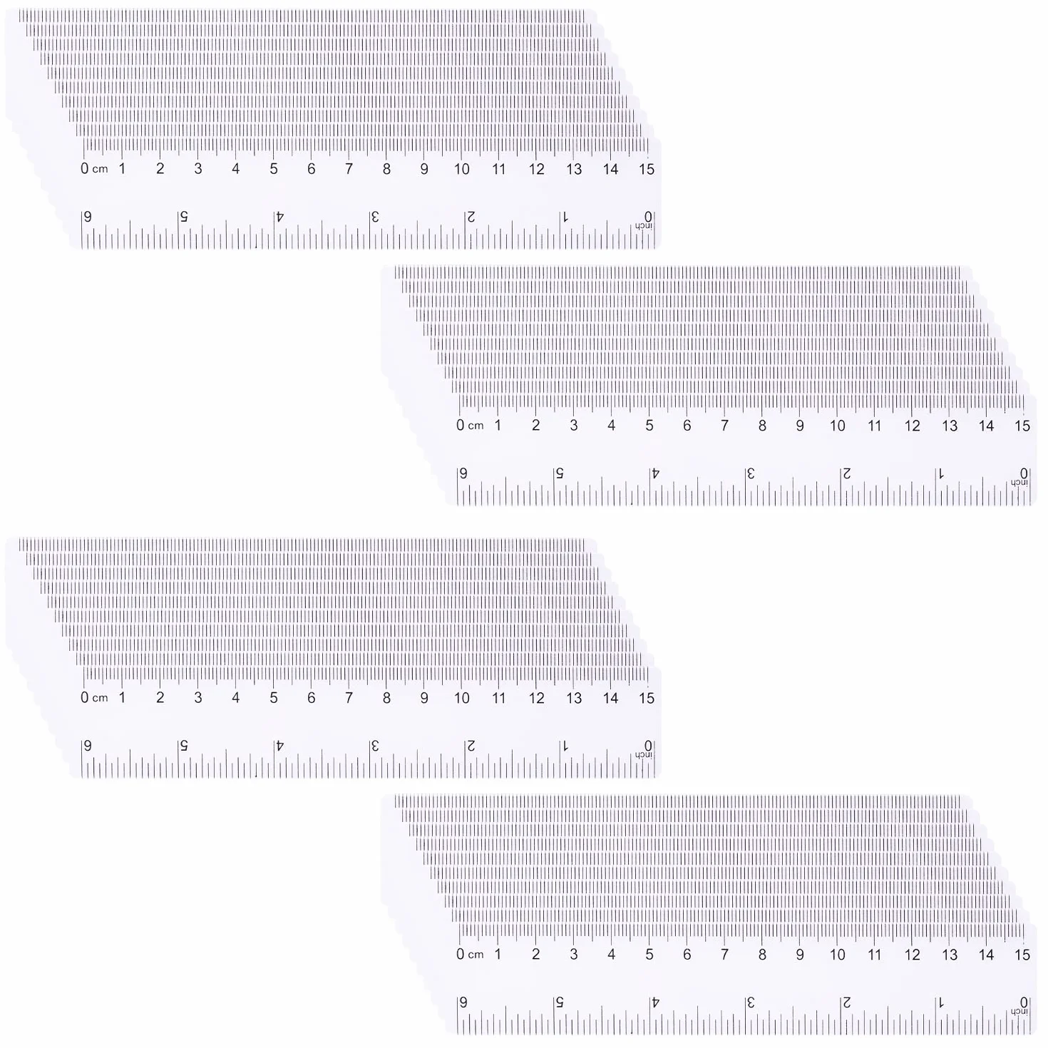 AIEX 40 Sztuk 15cm Linijka Calowa, Mala Przezroczysta Linijka z Calami Centymetry dla Dzieci Studenci Szkoly Artykuly Biurowe (Przezroczyste)
