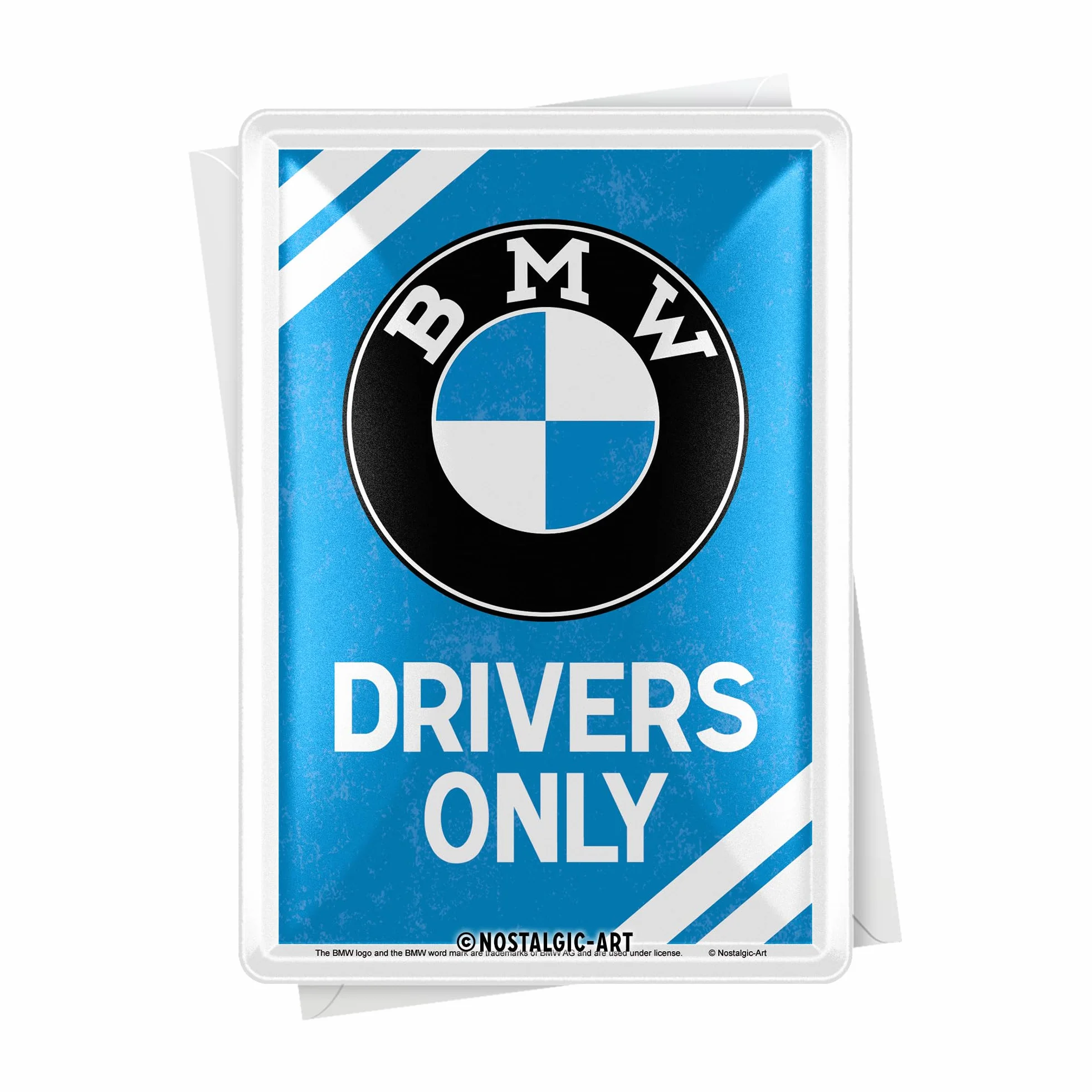 BMW Blaszana kartka pocztowa retro 10 x 14 cm oryginalny produkt licencjonowany