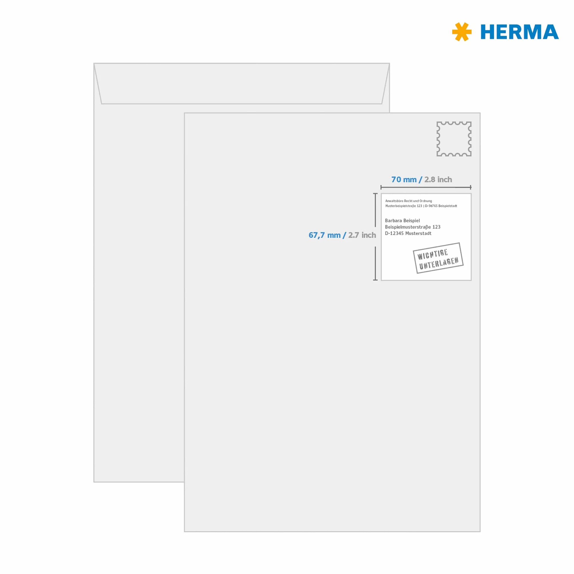 HERMA 4355 etykiety na dyskietki 3,5 cala, 70 x 67,7 mm, 200 sztuk, matowe, białe