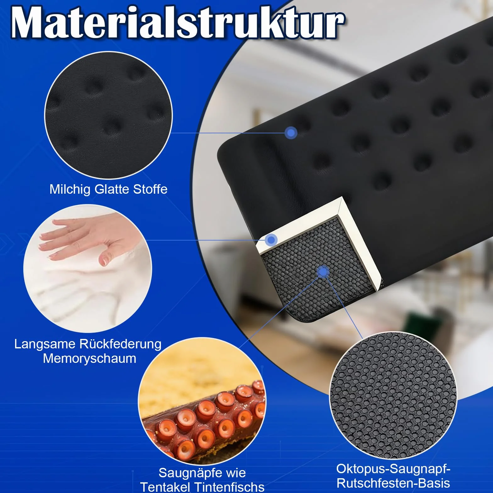 EdgeRest podkładka pod nadgarstki 2-częściowy zestaw 30 x 10 cm