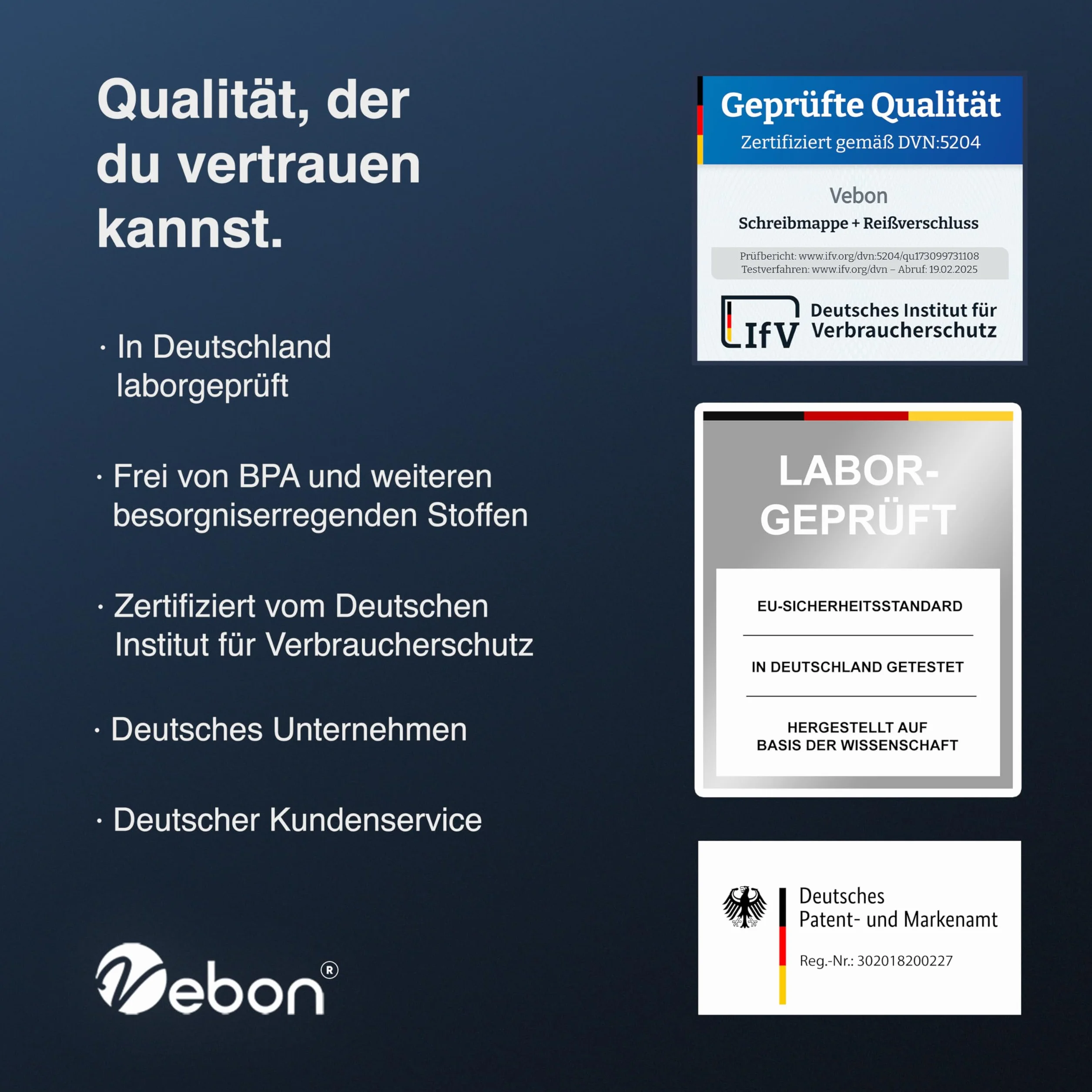 Vebon London Teczka konferencyjna formatu A4, z wegańskiej skóry, z zamkiem błyskawicznym, jako teczka na dokumenty i torba na laptop 2 w 1, z uchwytem na smartfon i podkładką z klipsem, czarny,