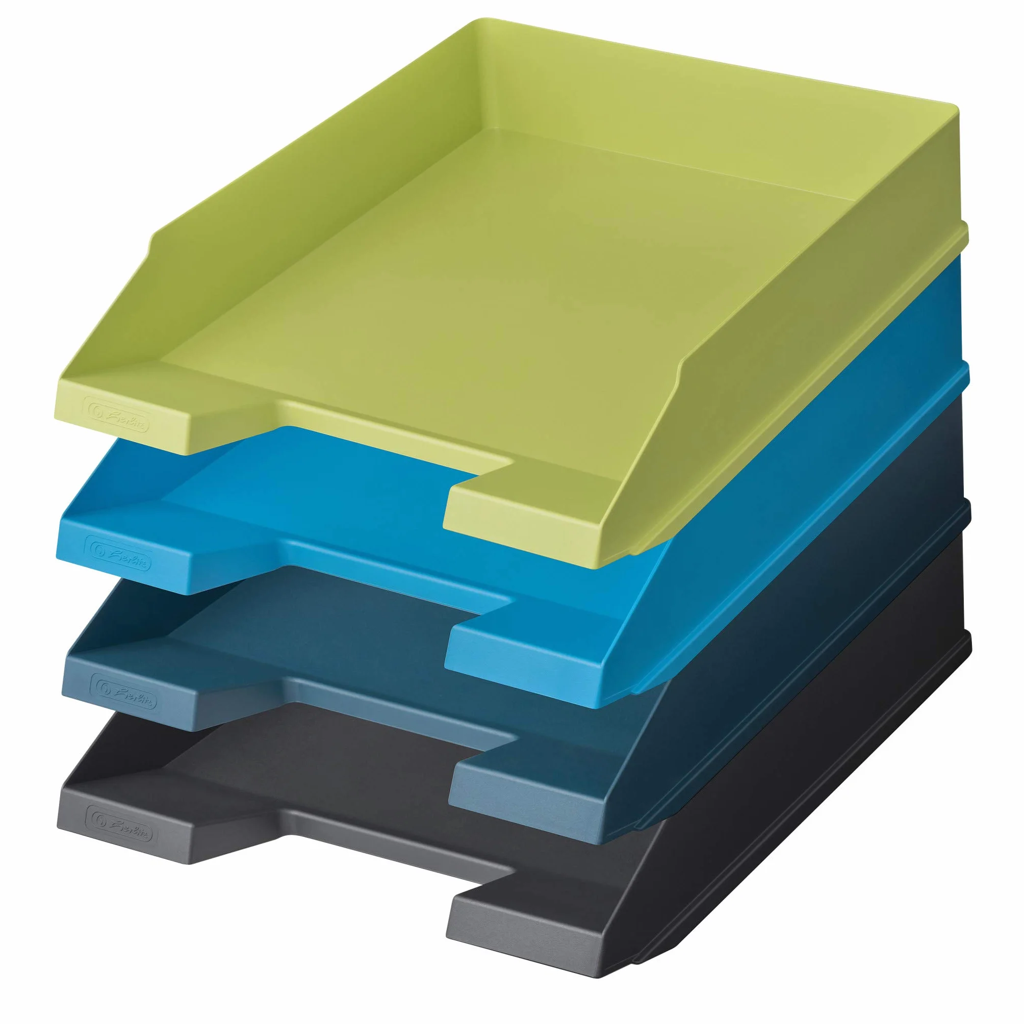 HERLITZ Szuflada na Dokumenty A4 Blue Angel, Kuweta na Papier, Plastikowa Taca na Biurko, Tacka na Materiały Biurowe, do Przechowywania Papieru Listów, do Biura Domu, jasno niebieska
