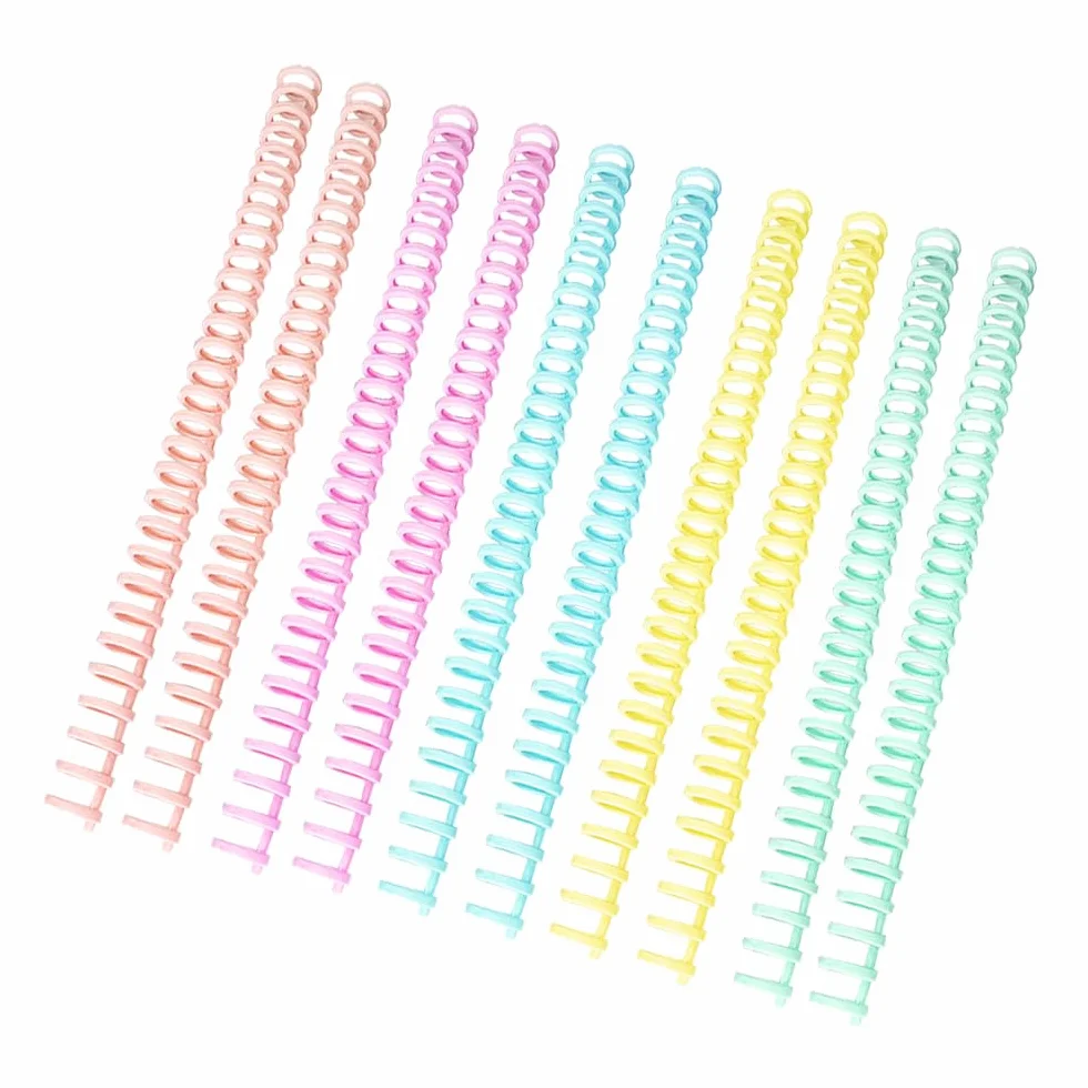10 sztuk 30 otworów Plastikowe Foldery z luźnymi arkuszami Pierścień wiążący kolce Grzebienie 85 arkuszy Pojemność DIY Papier Notebook Album Biuro Materiał szkolny (Kolor)