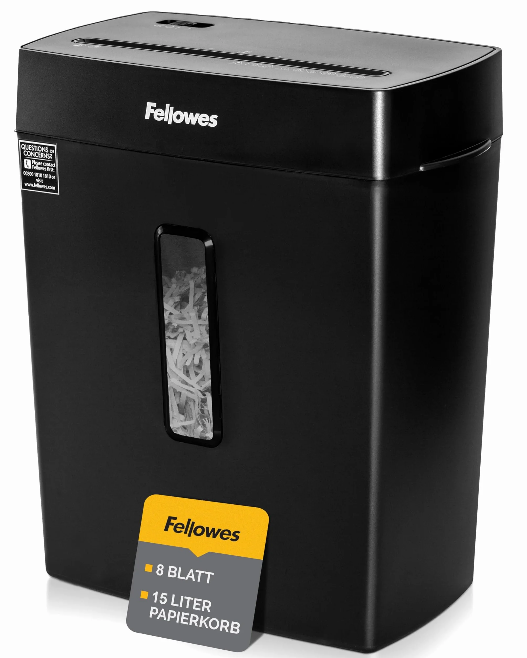 Fellowes Powershred FS-8C Niszczarka do Papieru, Czarny, 18.9 x 32.9 x 36.9 cm