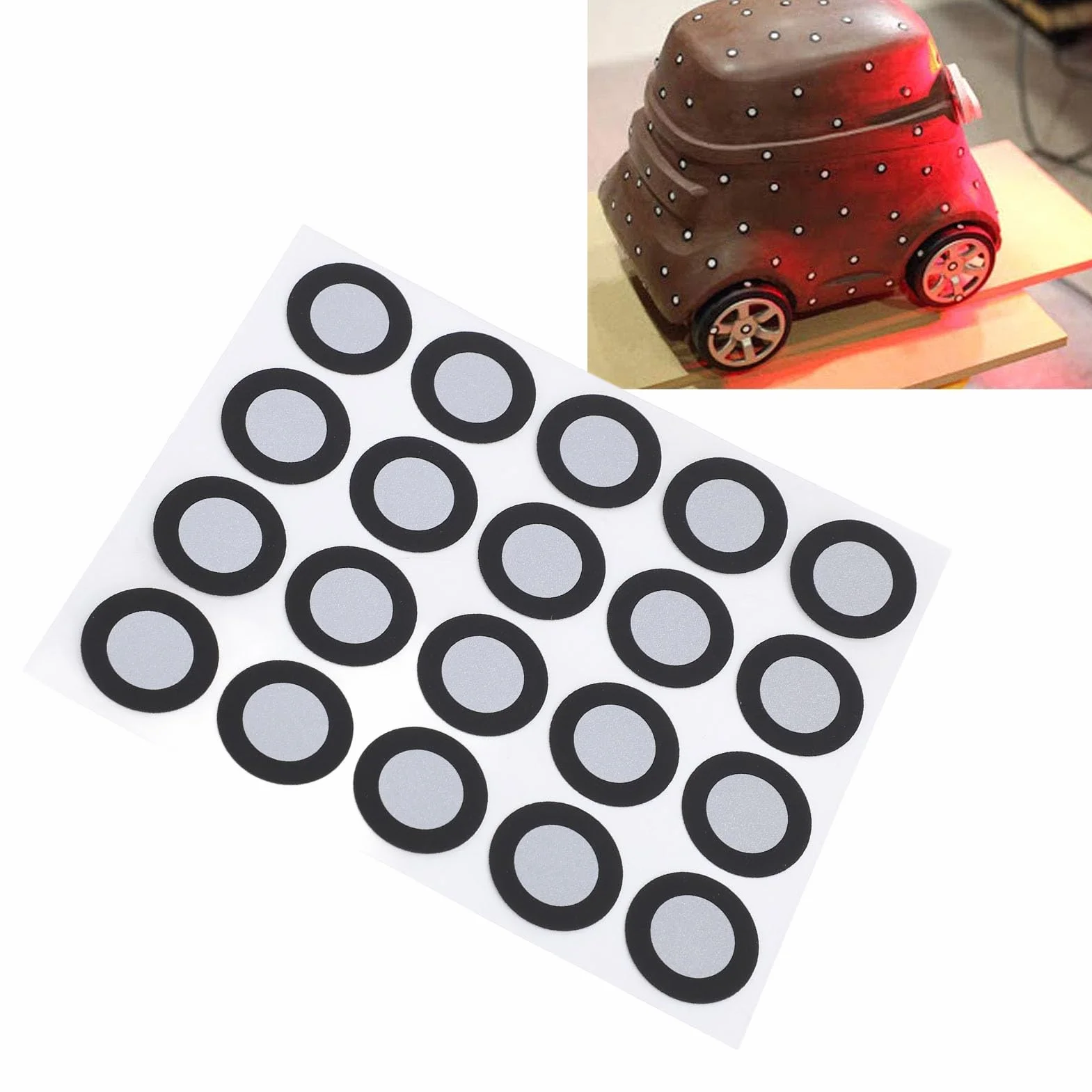 Markery do Skanowania 3D 200 szt., Punkty Referencyjne 12 mm Wewnętrznej 19 mm Zewnętrznej