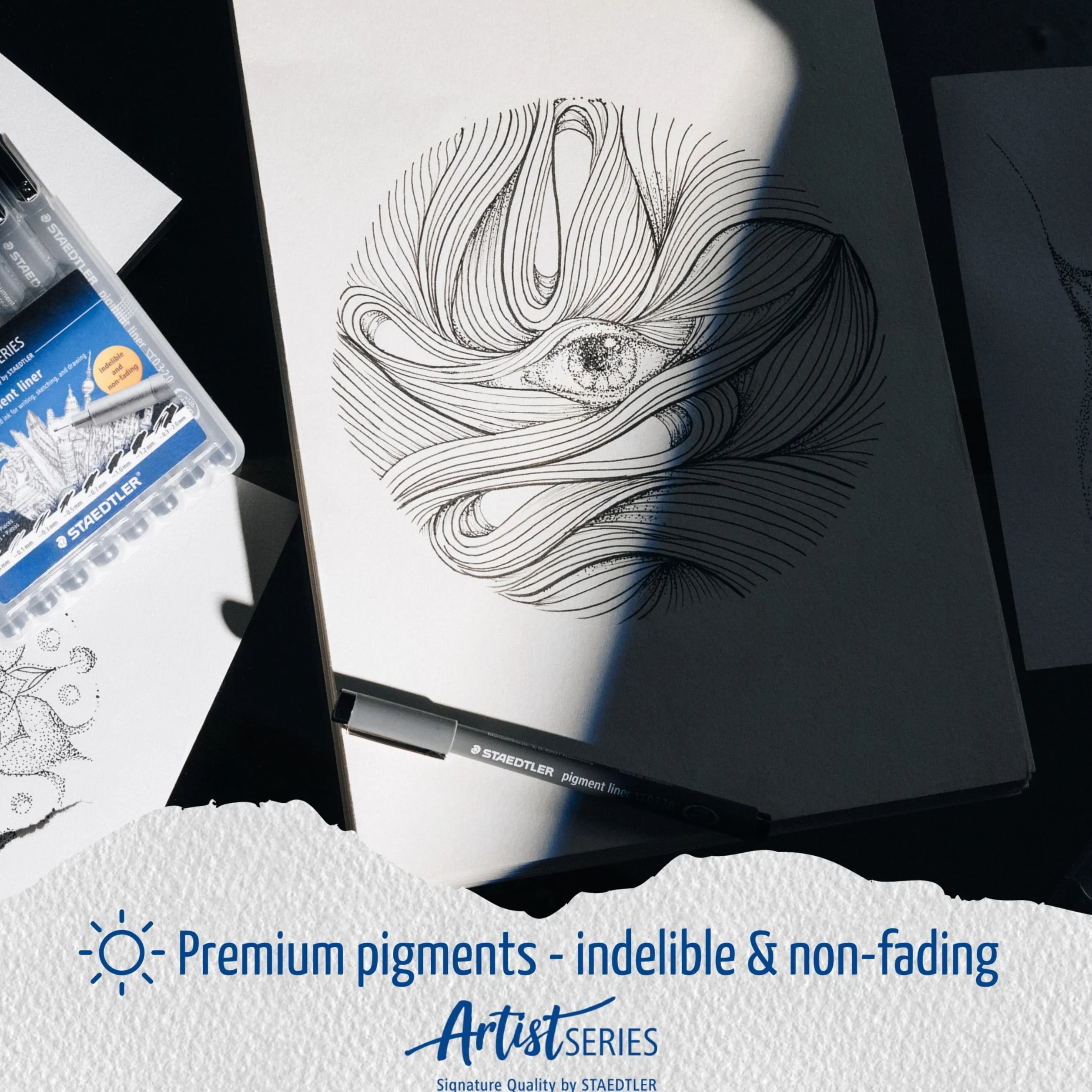 Staedtler 308 SB6P Zestaw Cienkopisów Czarny 6 sztuk