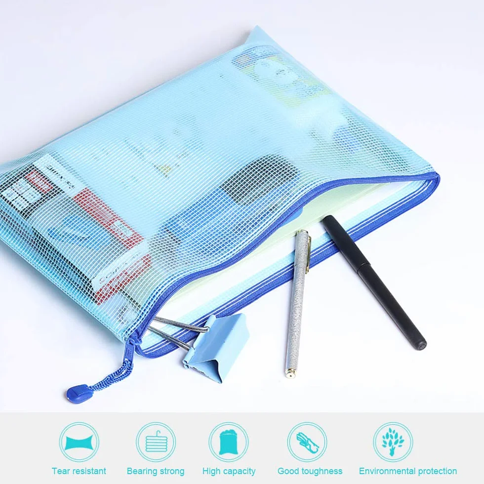 Vicloon A4 PVC Zipper Folder kieszenie na foldery 10 szt. do przechowywania dokumentów