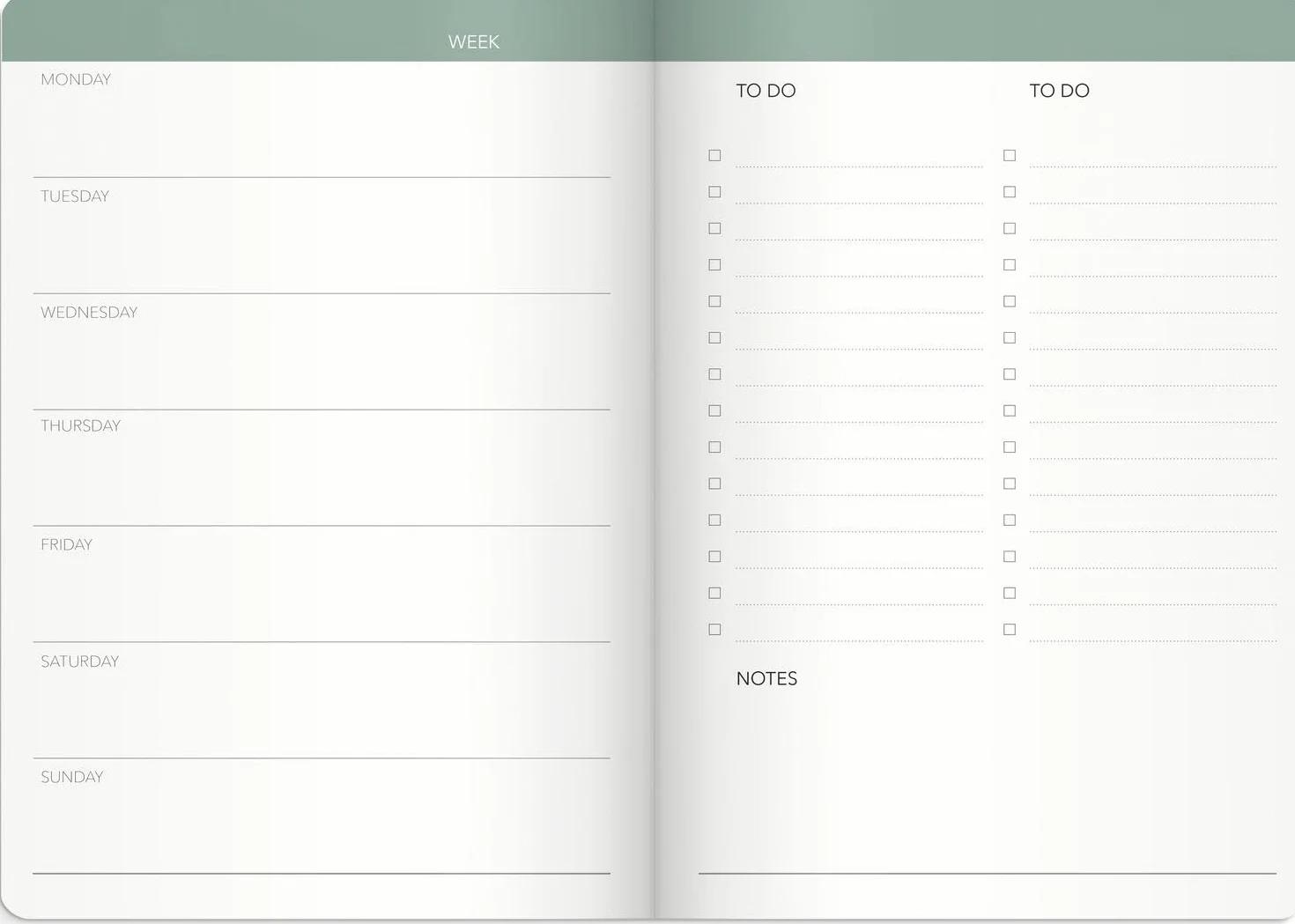 Burde Week Planner undated blue: Terminplaner Undatiert