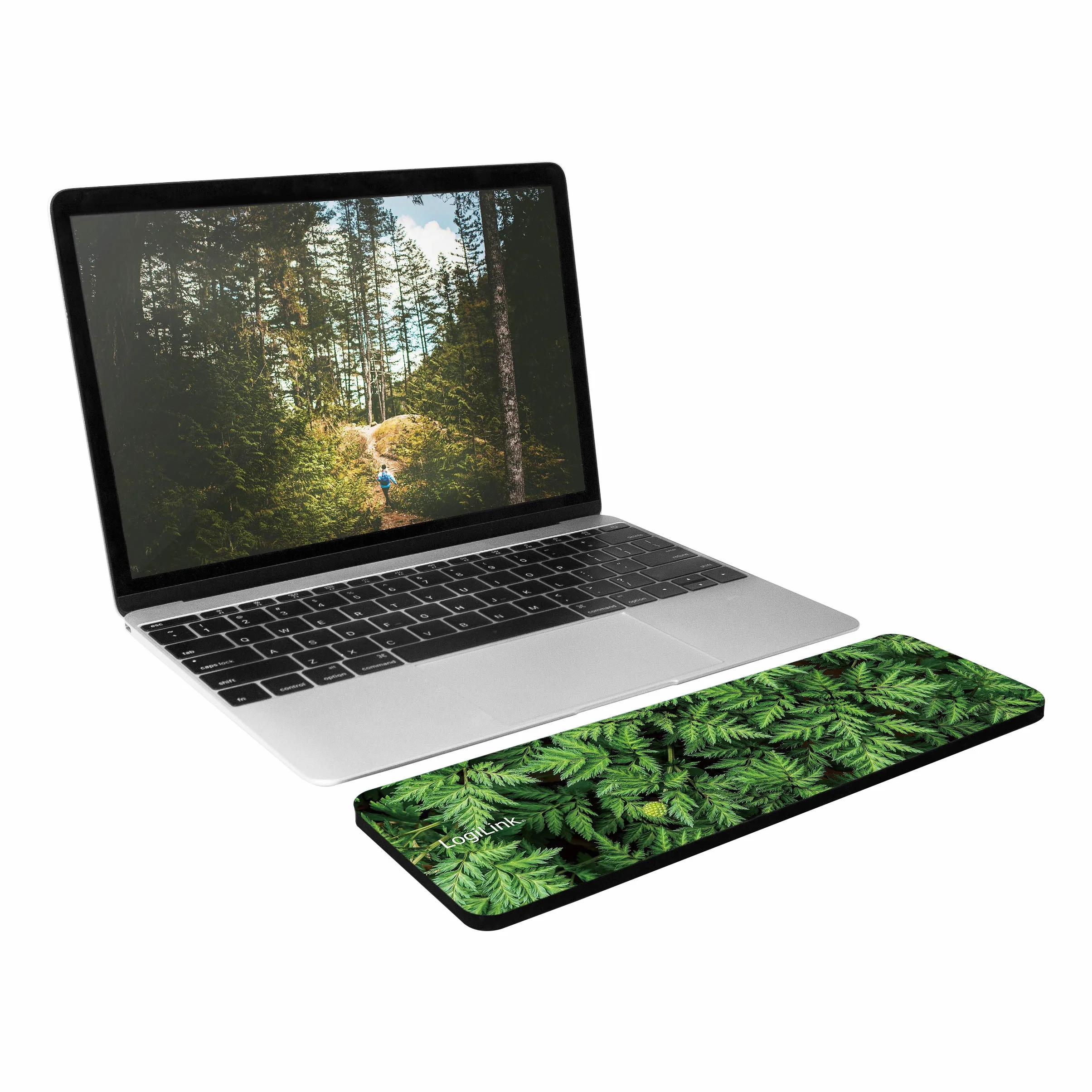 LogiLink ID0169 "Wald" Gaming podkładka pod klawiaturę z wąską podkładką na nadgarstek zielona
