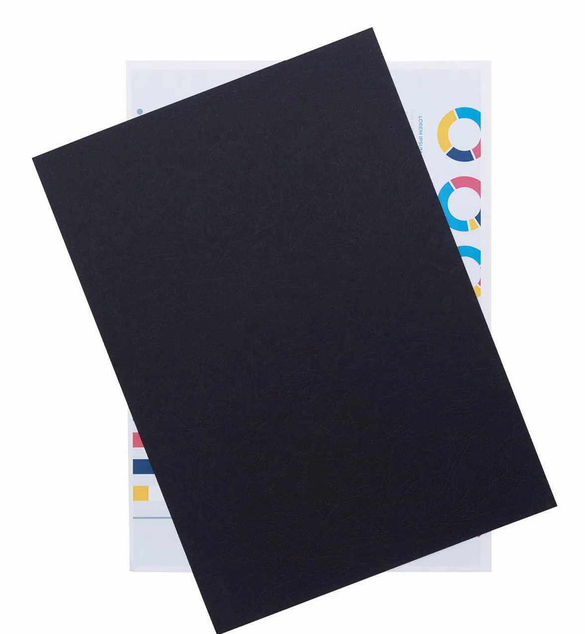Okładki do Bindowania OFFICE PRODUCTS Karton A4 250gsm Skóropodobne 100szt Czarne/Prezentacja/Typ-do Bindowania/Rodzaj-Tylna, Karton/Materiał-Karton/Kolor-Czarny/Gramatura (g/m2)-250