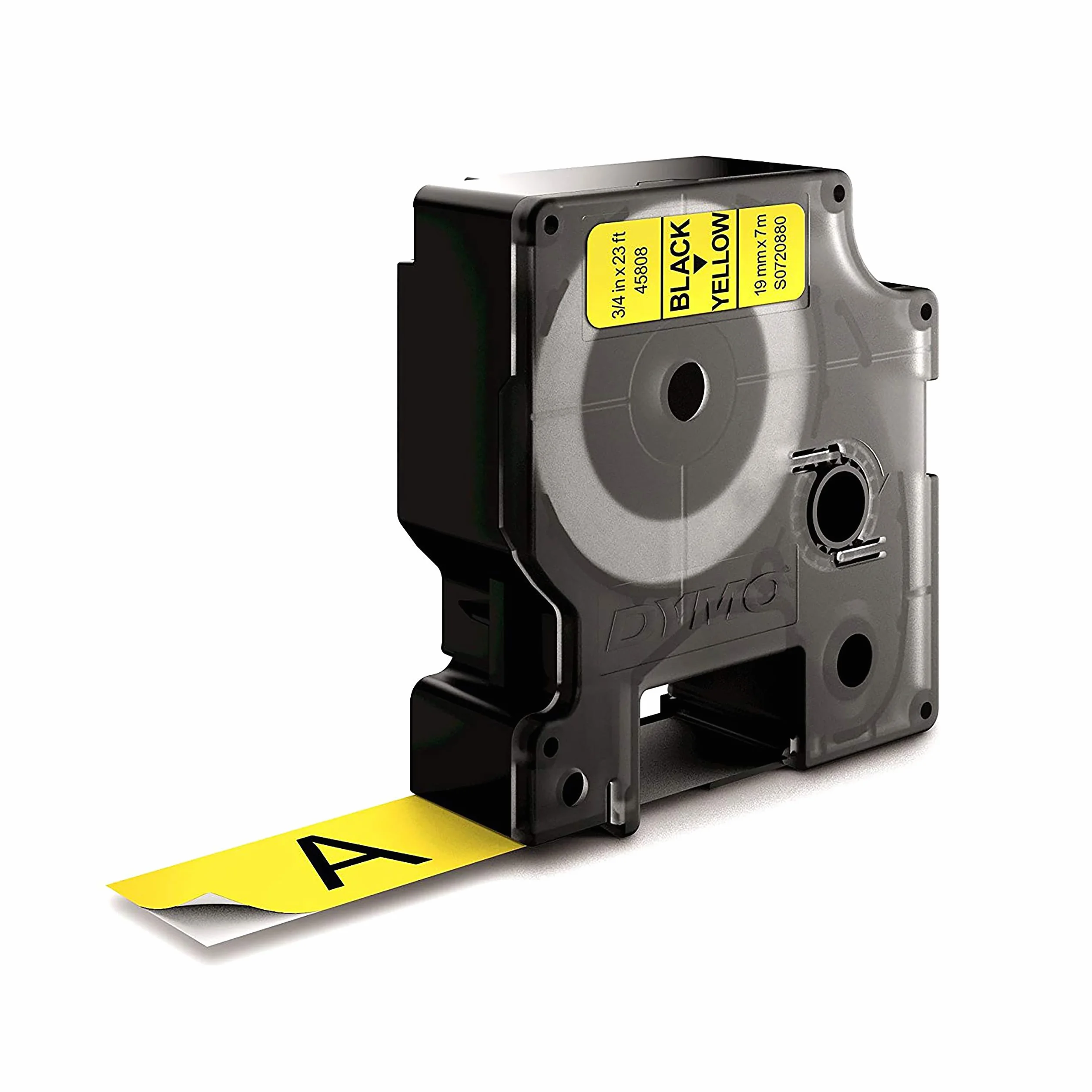 DYMO D1 oryginalne etykiety czarny nadruk na żółtym 19 mm x 7 m samoprzylepne do LabelManager