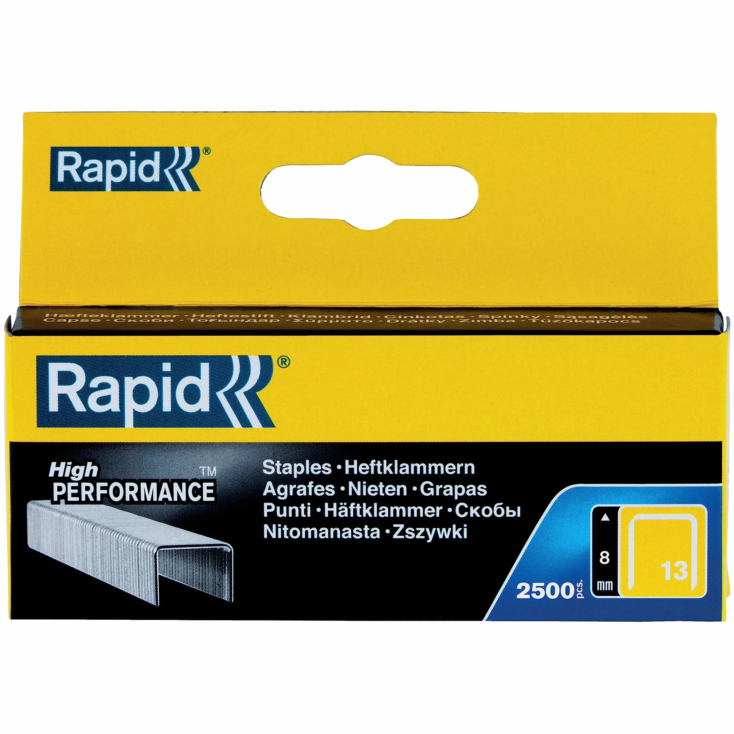 Rapid 11835625 klamra z drobnego drutu typ 13/8 mm, 2500 sztuk w opakowaniu, 11835625
