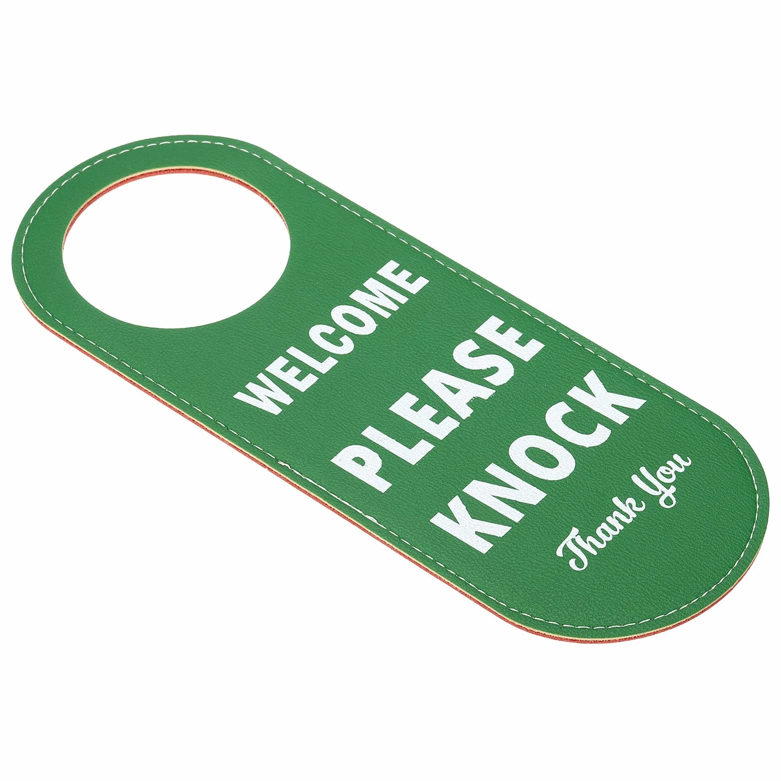 PATIKIL Znak z dwustronnym wieszakiem na drzwi, 1 opakowanie 'Do Not Disturb on Front and Welcome Knock on Back Side Door Gałka Prywatność Znak na spotkanie w biurze, domu, wielokolorowy