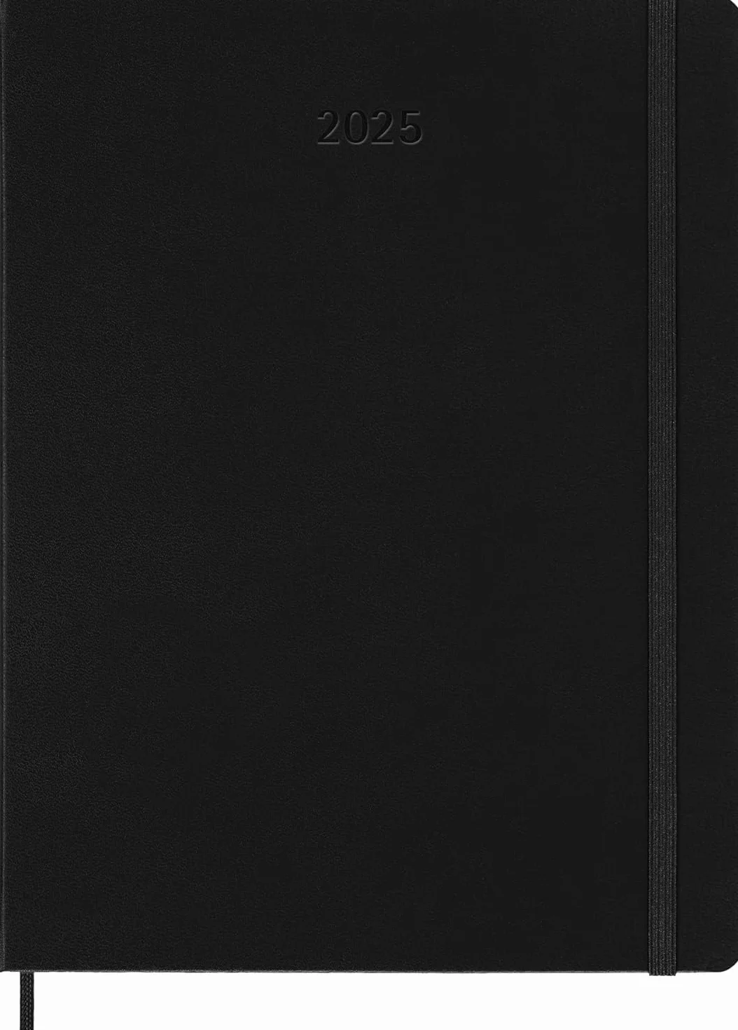 Moleskine Planer tygodniowy 12 miesięcy 2025 twarda okładka czarny 19 x 25 cm