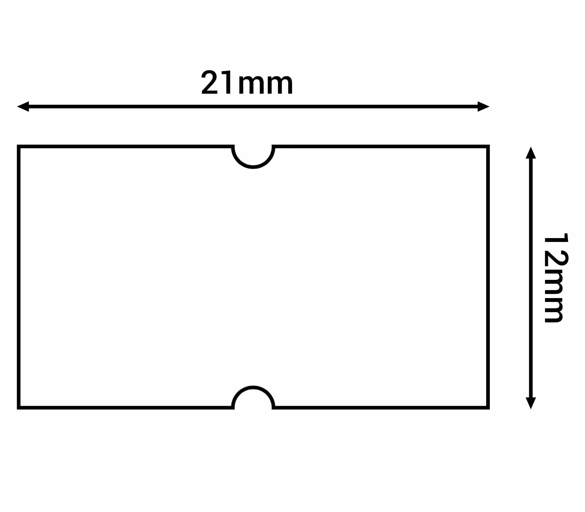 Etykiety na broń SKIR'CO 21 x 12 mm biały 30 000 naklejek