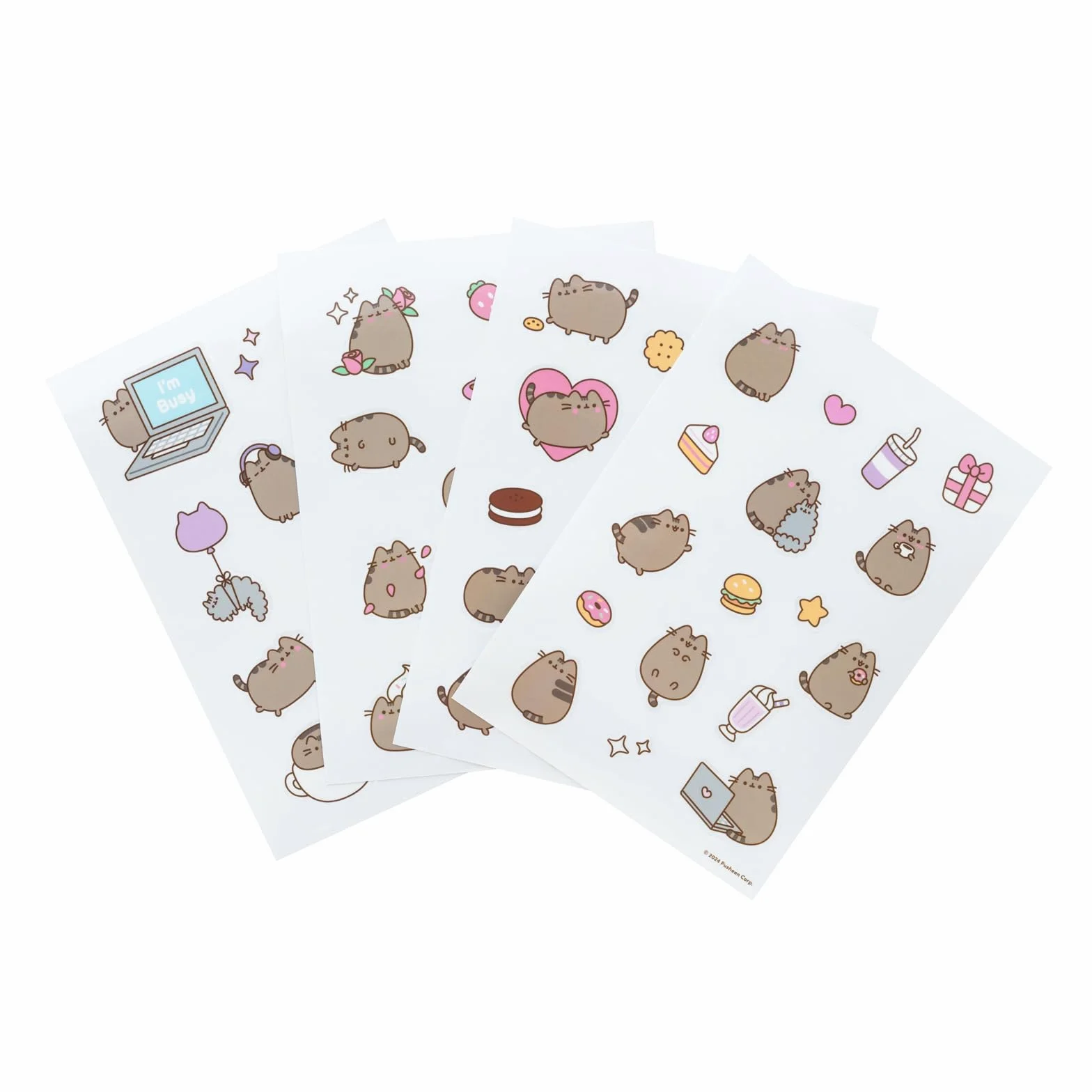 Grupo Erik Pusheen Stickers | Waterproof & Removable, Laptop Stickers For Children & Adults | Pusheen Gifts For Cat Lovers