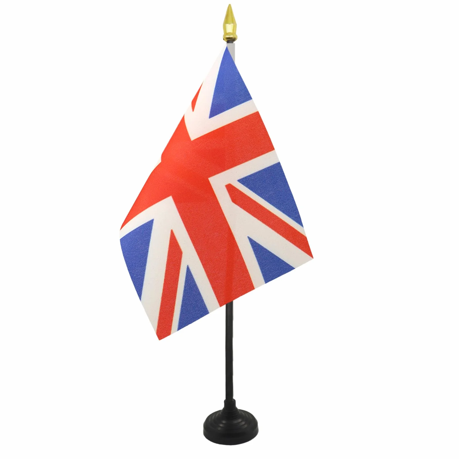 Drapeau de Table Royaume-Uni Pointe Or, 15cm x 10cm