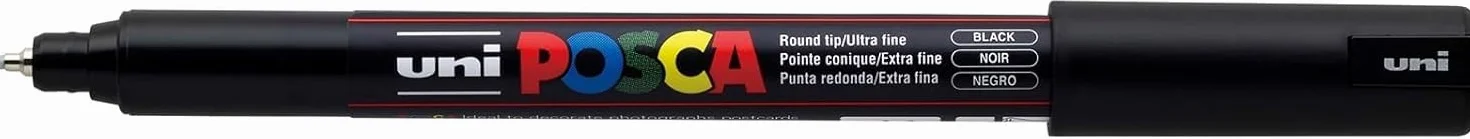 POSCA PC1MR Extra Fine Point 0,7 mm czarne markery na bazie wody