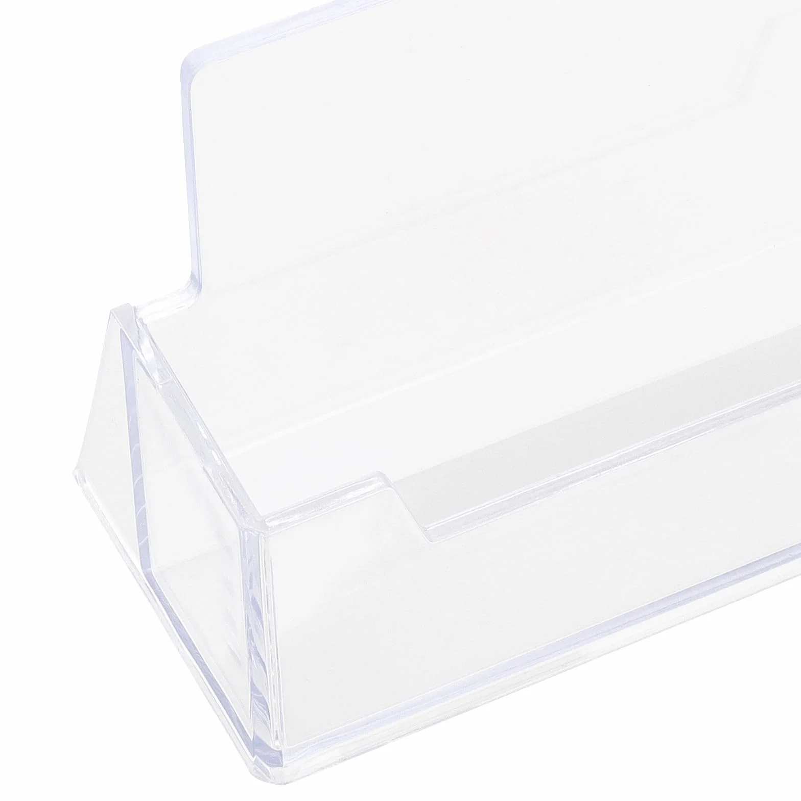 Uchwyty na wizytówki przezroczyste kwadratowe 100x40x53 mm 12 sztuk