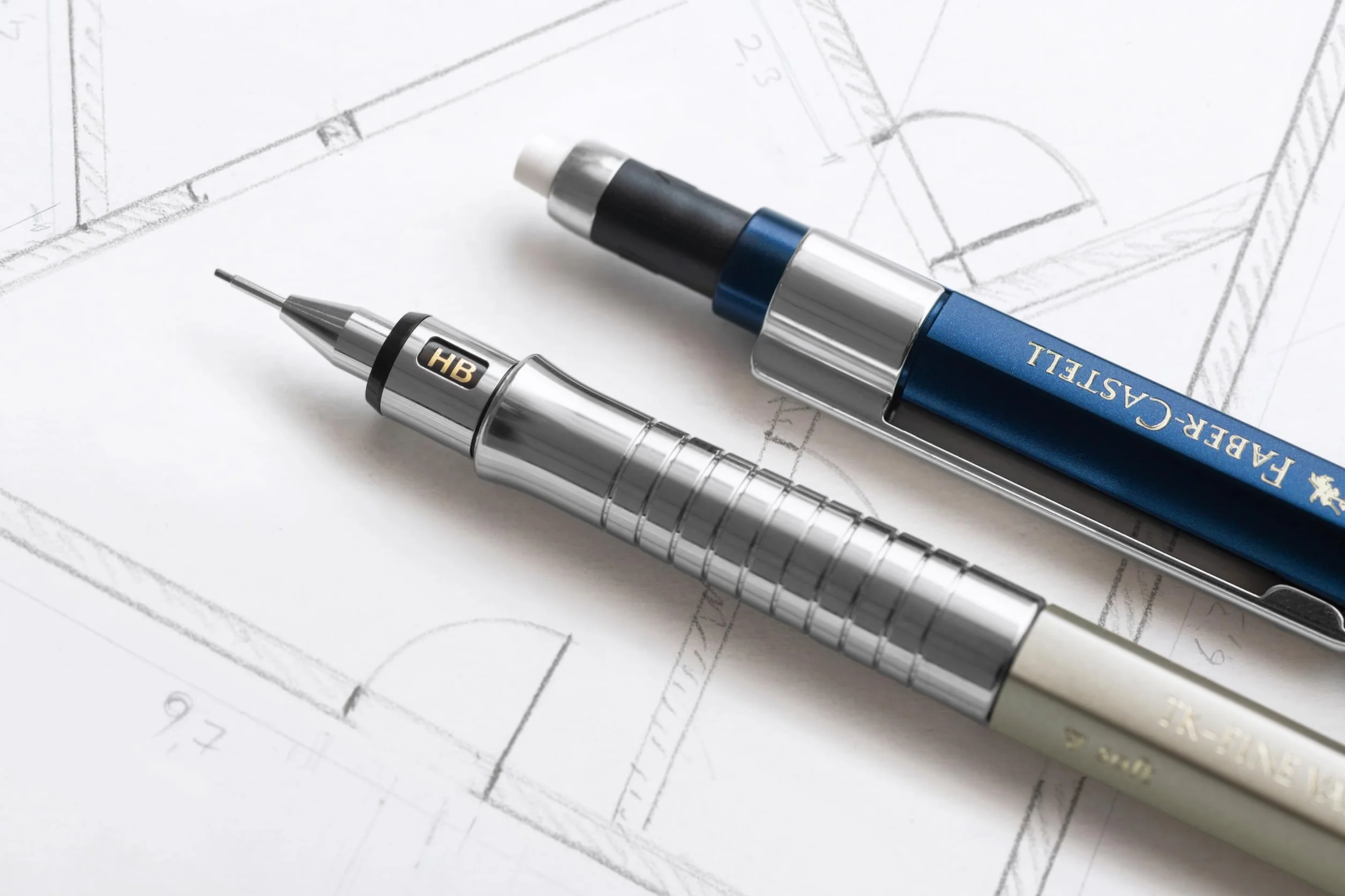 Faber-Castell 135542 - ołówek automatyczny TK-Fine Vario L 0,5 mm, indygo, ołówek minowy z mechanizmem miękkim/twardym