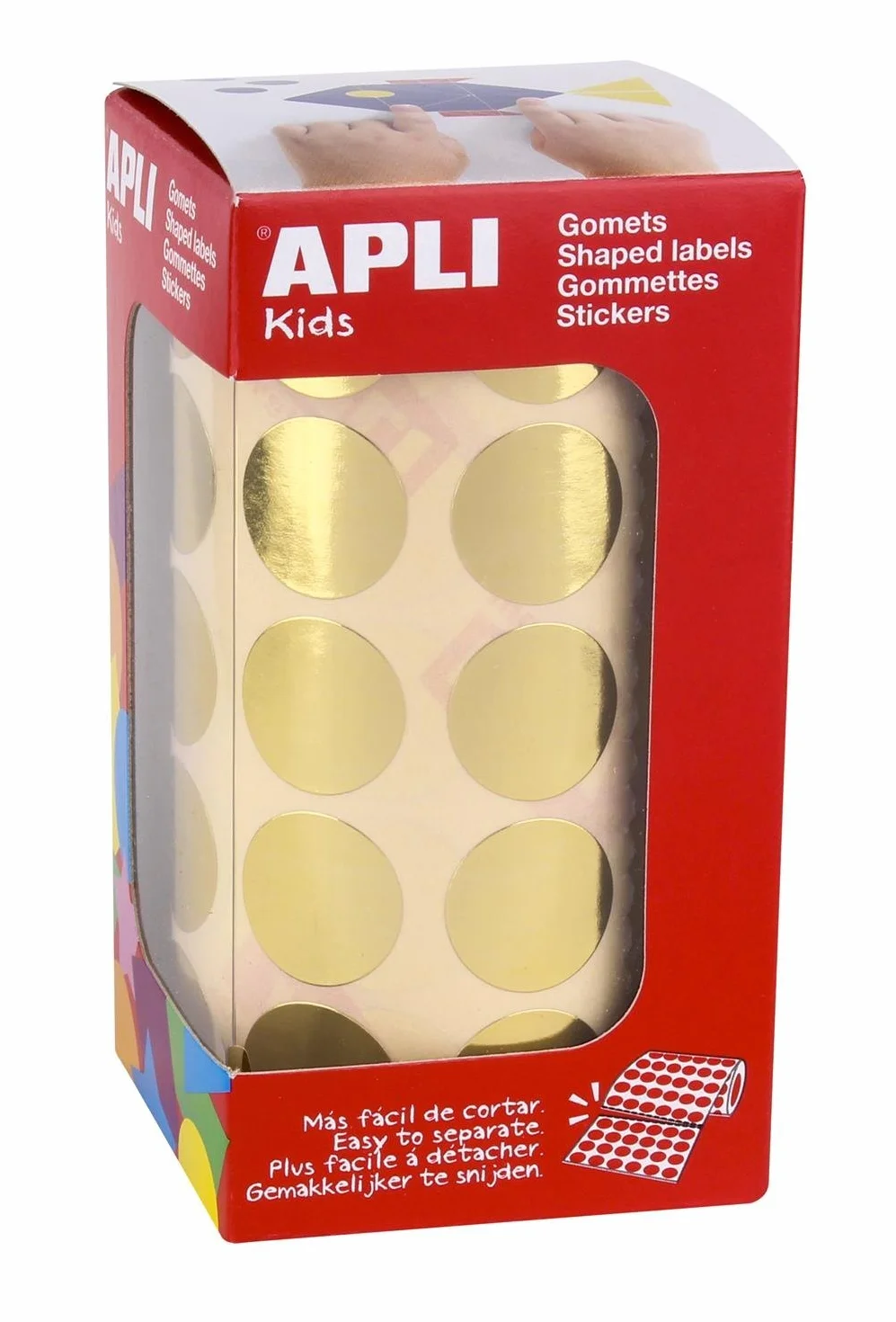 apli-agipa 26533 metka okrągła średnica 20 mm kolor złoty metaliczny rolka 1770-częściowa