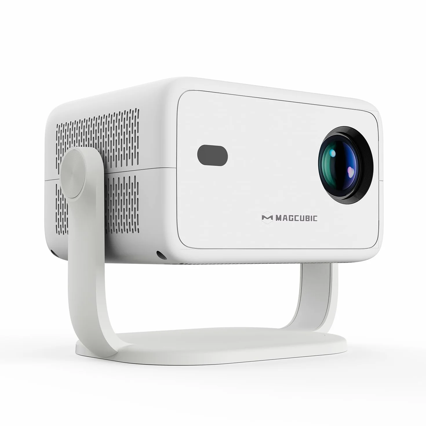 Magcubic Mini Smart Beamer 4K 1080p przenośny projektor WiFi 6 Bluetooth 5.4 autofokus HY350 12 W obracany 180° Biały