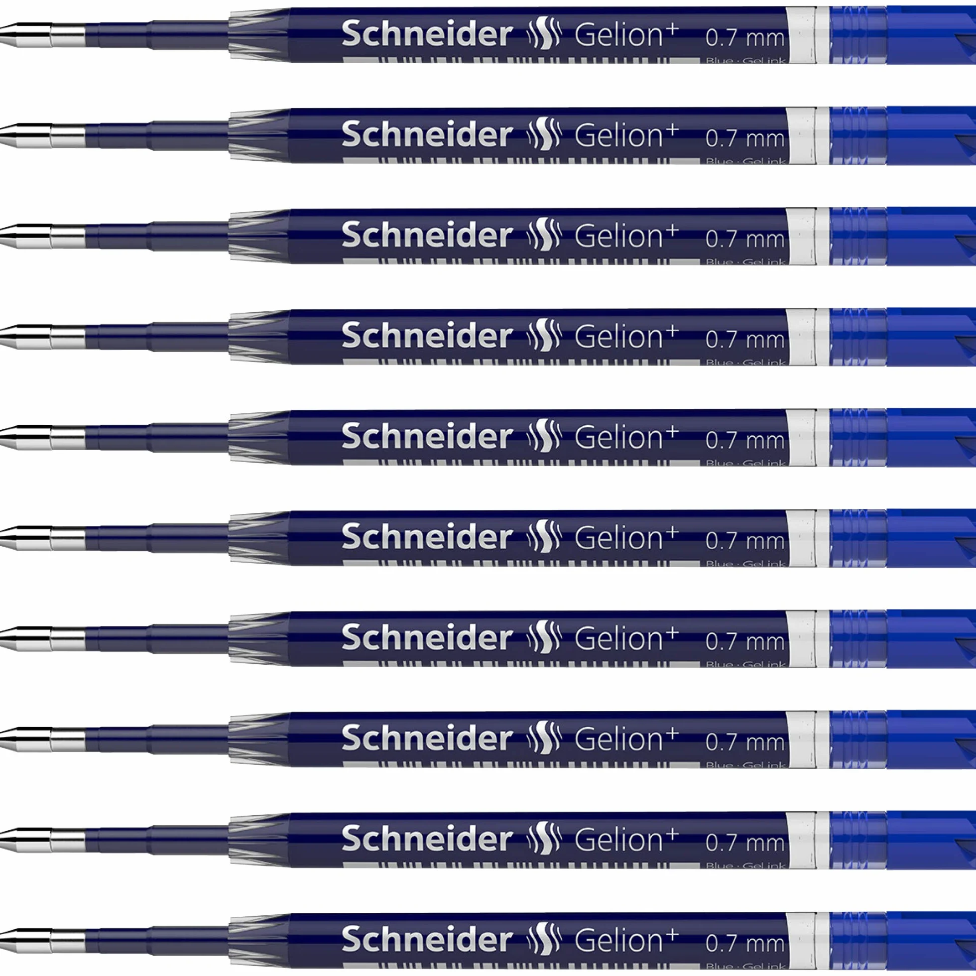 Schneider 103903 Gelion Plus wkład żelowy (wkład o dużej pojemności w formacie G2), opakowanie 10 sztuk, niebieski