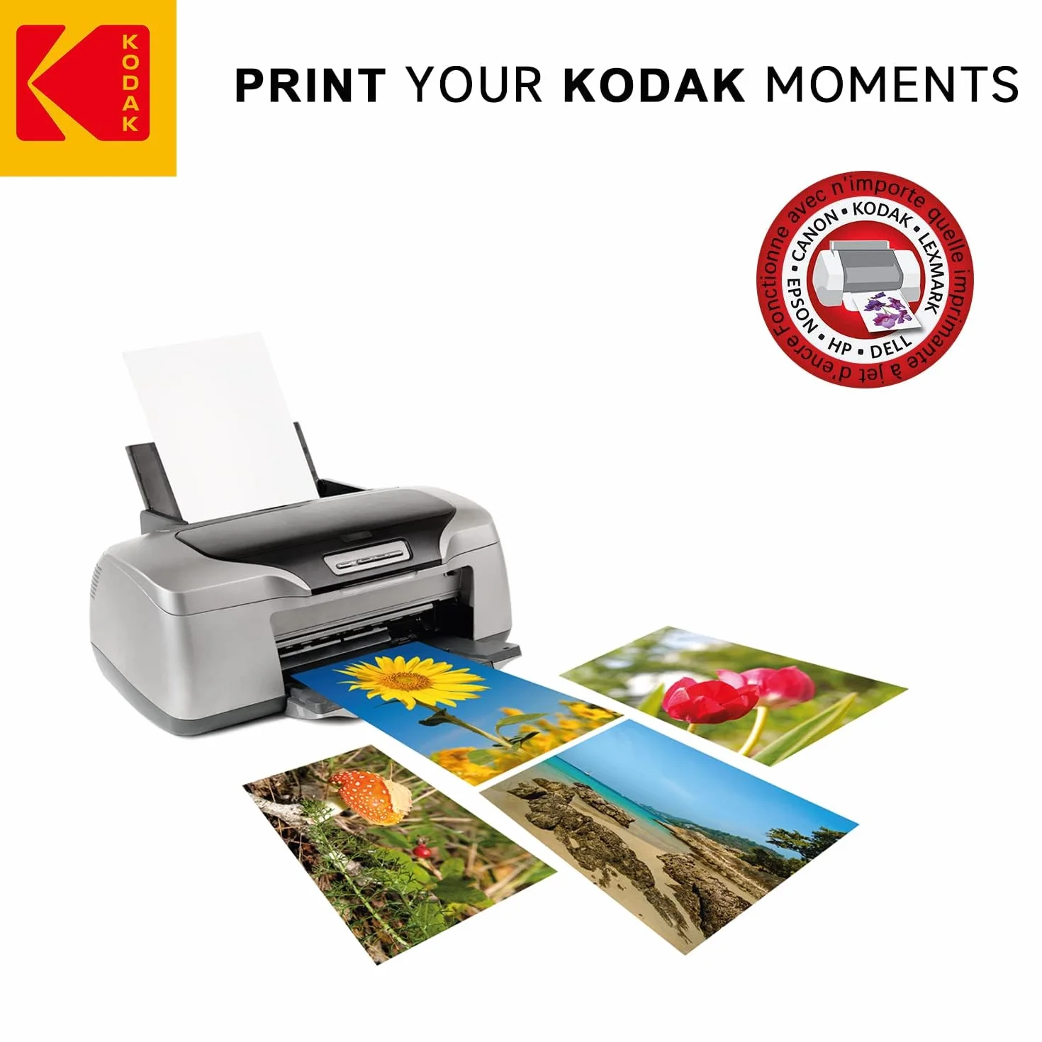 KODAK papier fotograficzny błyszczący 13x18 cm 280g/m² 20 arkuszy druk atramentowy