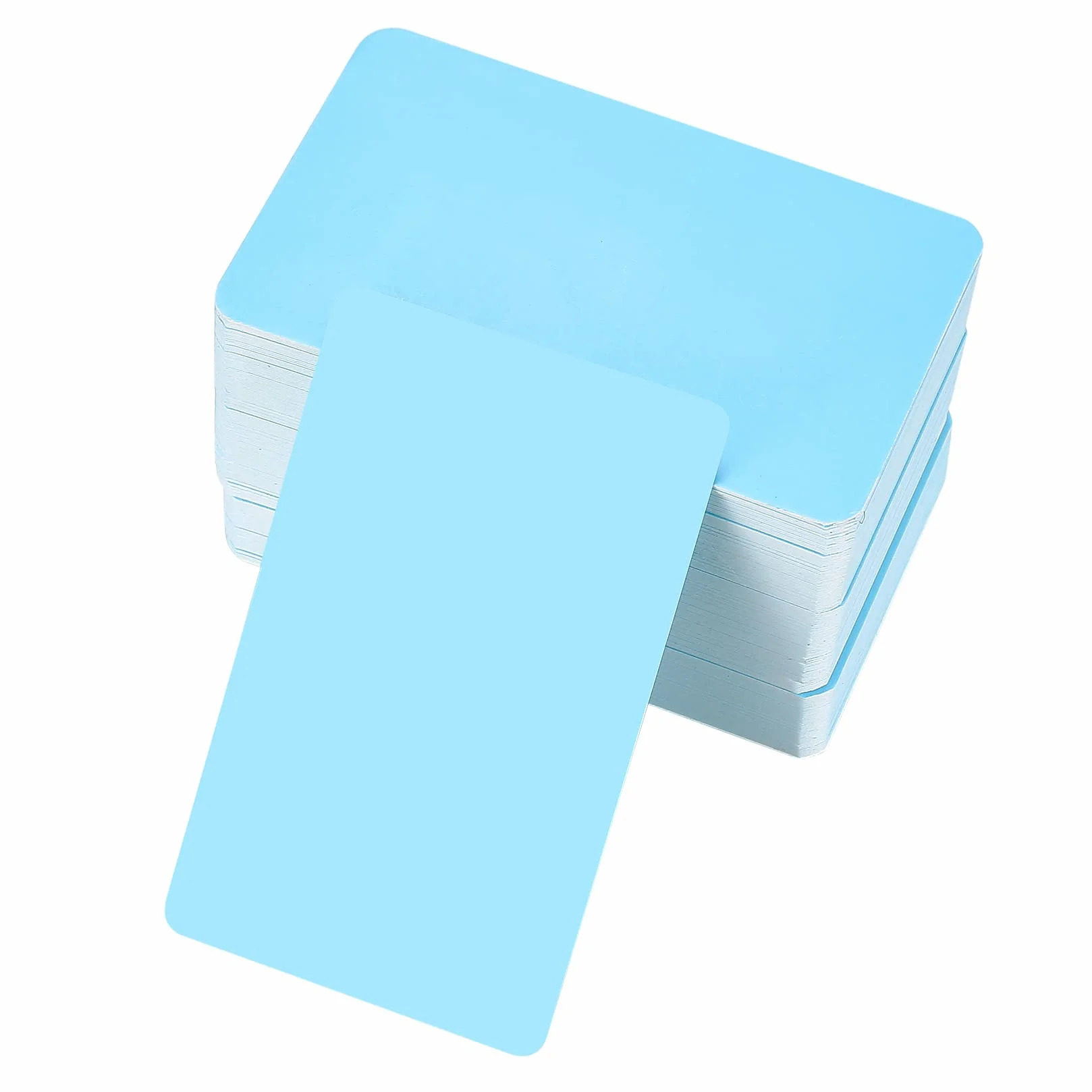 150 sztuk pustych kartek papierowych, fiszki do zapamiętywania, puste karty do gry, karty z papieru kraftowego, wizytówki, papier do majsterkowania, nauki, zapamiętywania, niebieskie, 8,9 x 5,2 cm