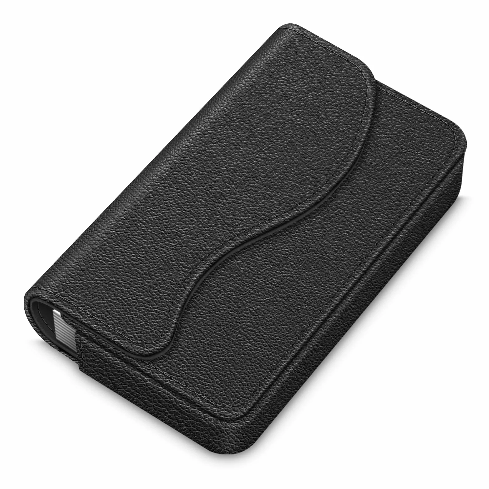FINTIE Etui na wizytówki, etui na karty, premium sztuczna skóra, ręcznie wykonane etui na karty czekowe, etui na karty kredytowe z zapięciem magnetycznym dla kobiet i mężczyzn,, czarny, 10*6*2 cm