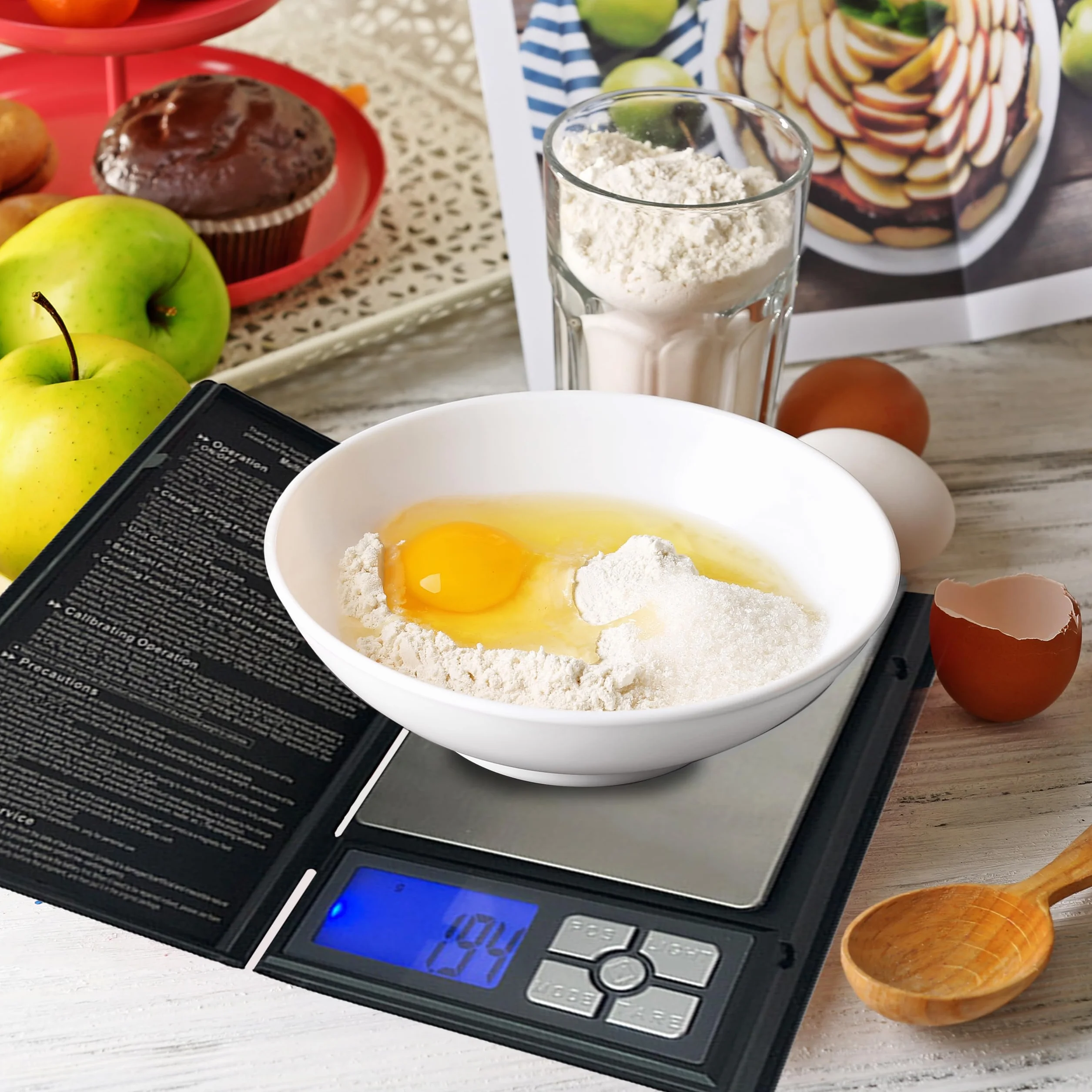Retoo Waga kieszonkowa 200 g/0,01 g, waga do biżuterii, złota waga precyzyjna, waga cyfrowa, wielofunkcyjna z podświetlanym wyświetlaczem LCD, waga miligramowa, waga monet do biżuterii, waga
