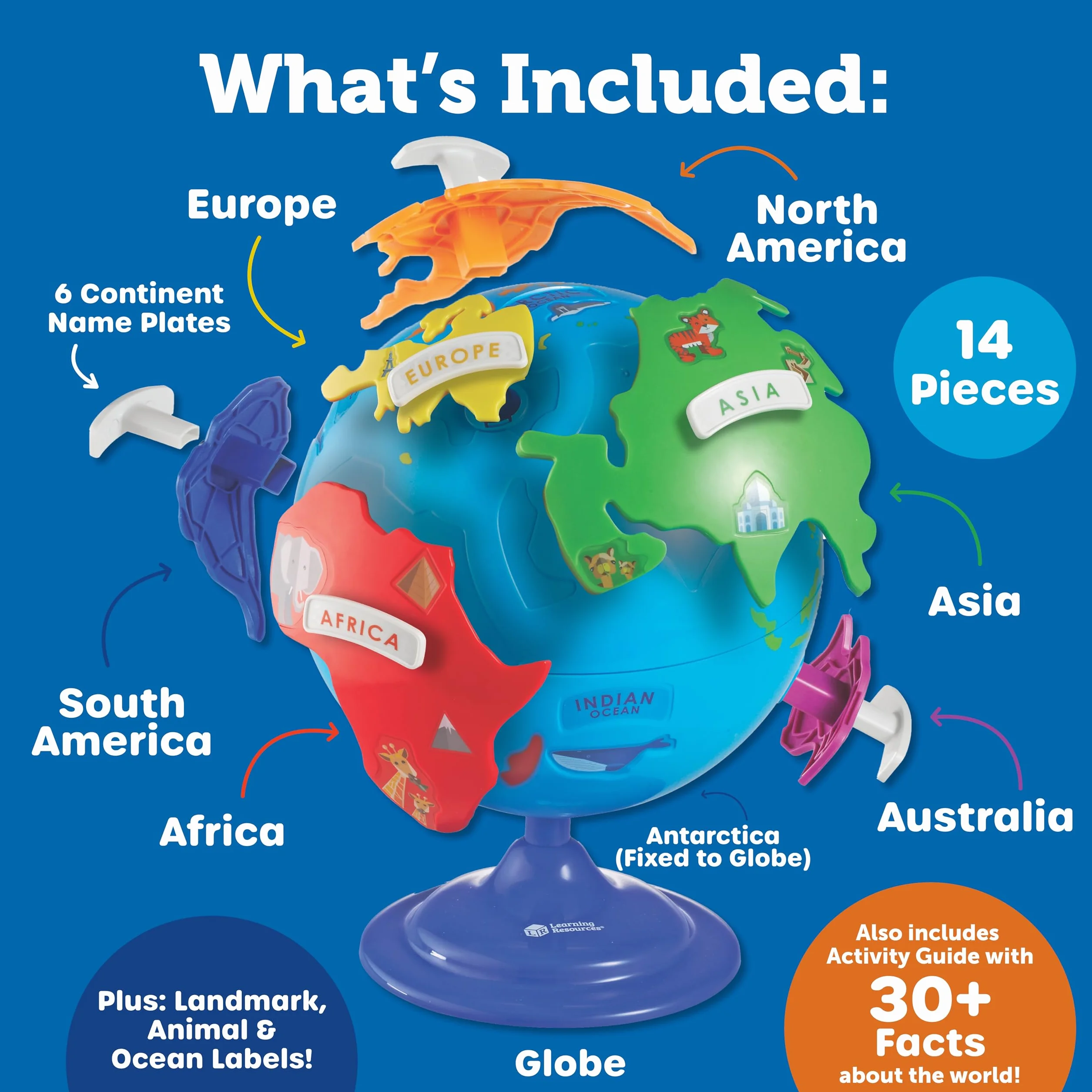 Learning Resources Globe Puzzle 14-Kawalek Zestaw
