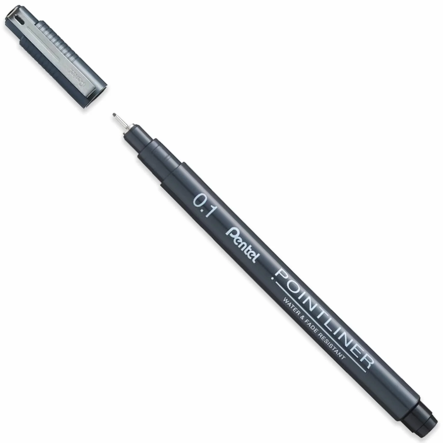 Pentel S20P Pointliner pigmentowy wkład do rysowania technicznego cienkopis - 0,1 mm - czarny tusz - opakowanie 3 szt