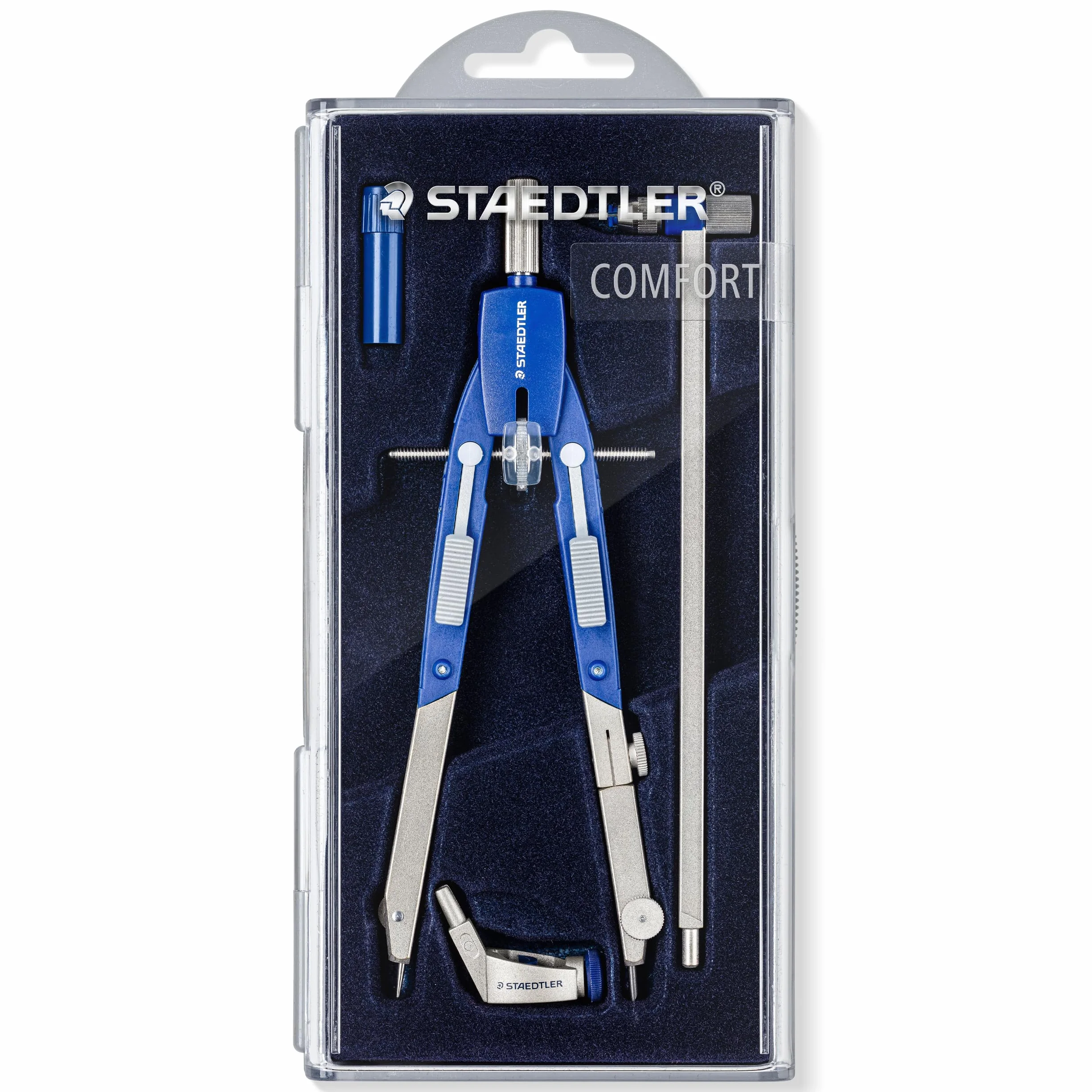 STAEDTLER Cyrkiel Mars Comfort 552 02 z drążkiem przedłużającym i adapterem, etui