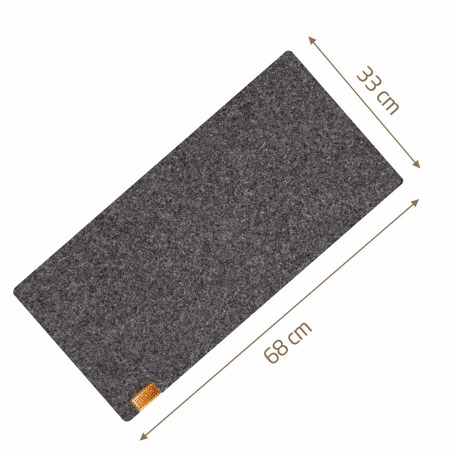 MIQIO® Podkładka na biurko z filcu, Oekotex, mata z recyklingu PET, ciemnoszara