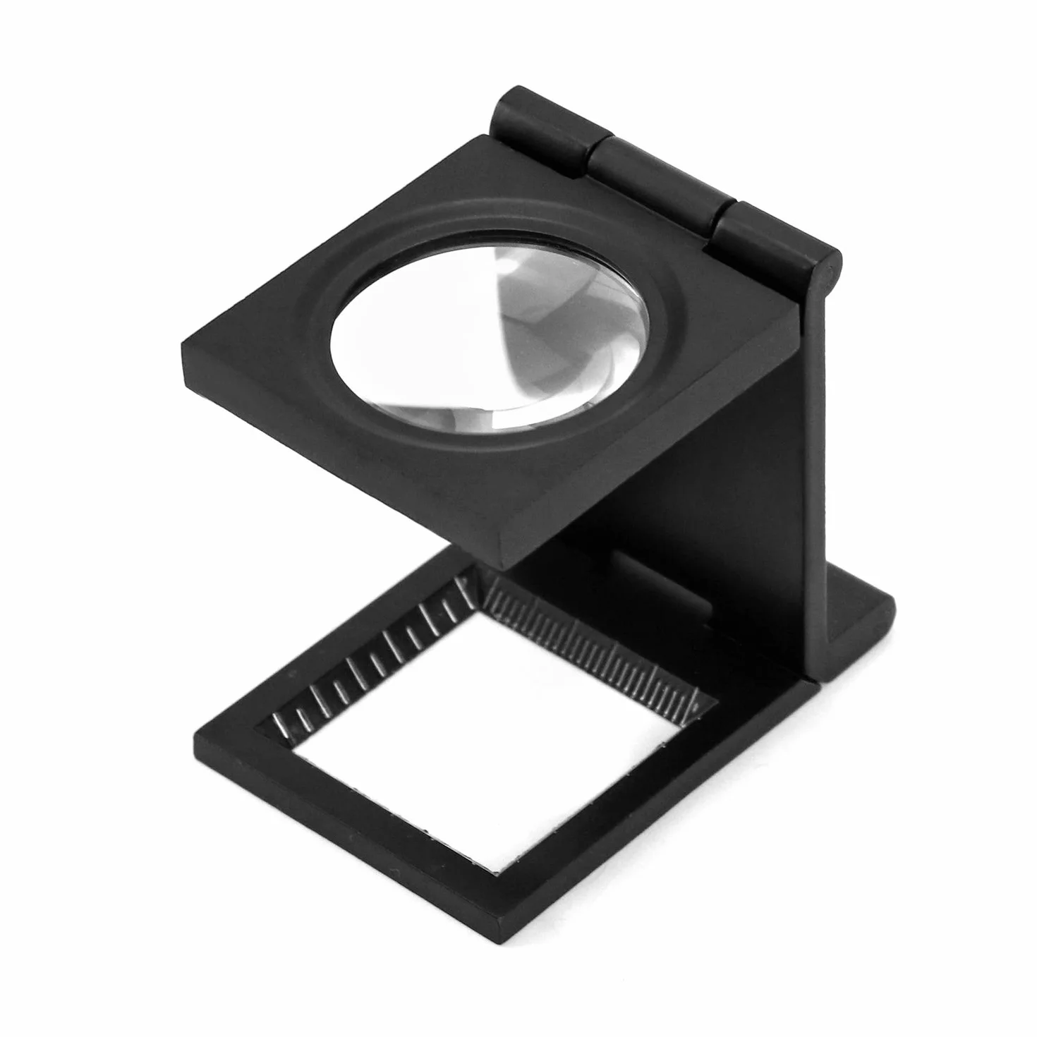 QWORK Mini składana lupa , lupa 10X z linijką, licznik nici metalowej do lutowania, szycia, czytania, tekstyliów