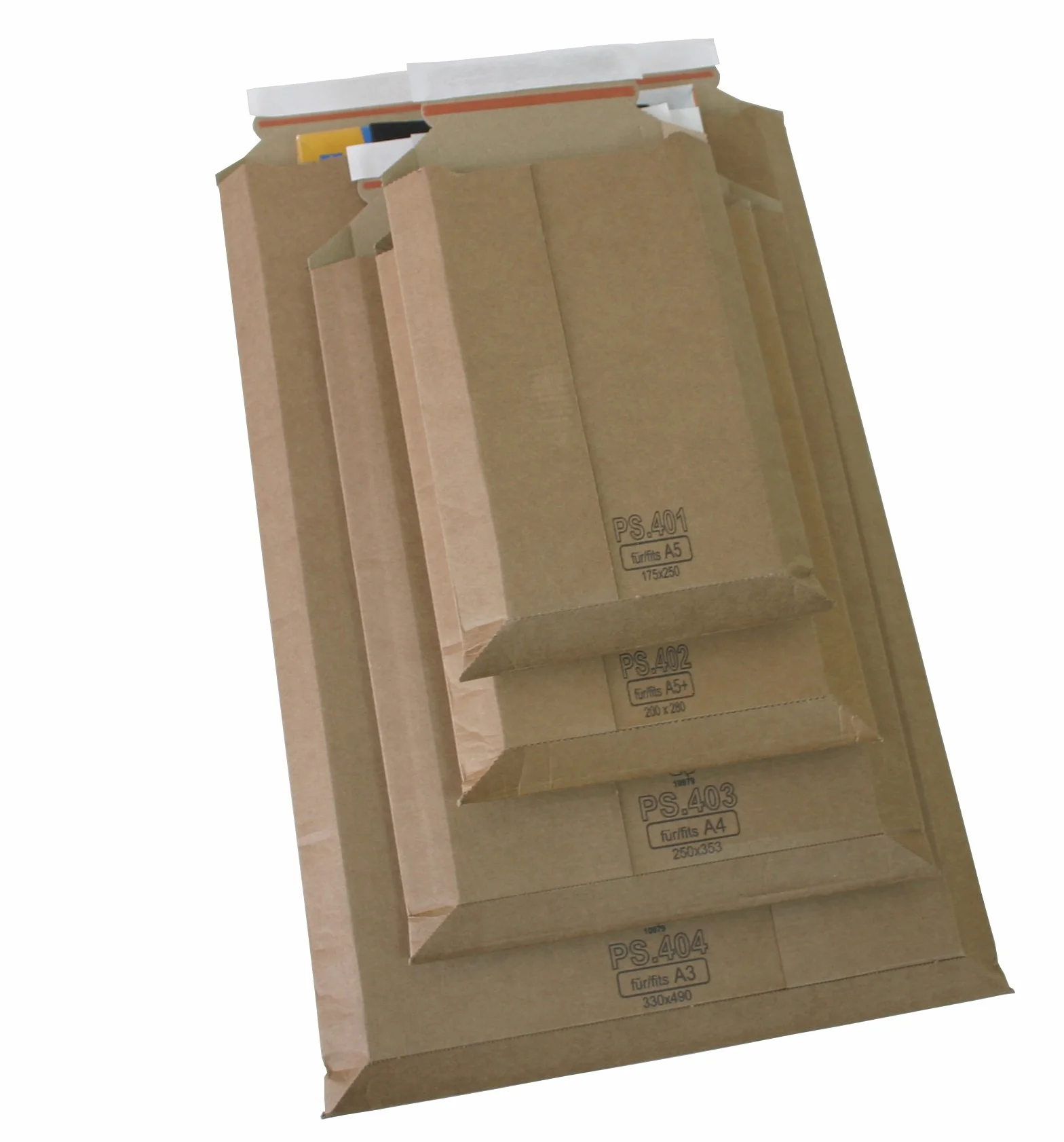 Koperty wysyłkowe z mikrotektury falistej DIN A4 353x250 mm 50 mm wysokości wypełnienia 20 szt.